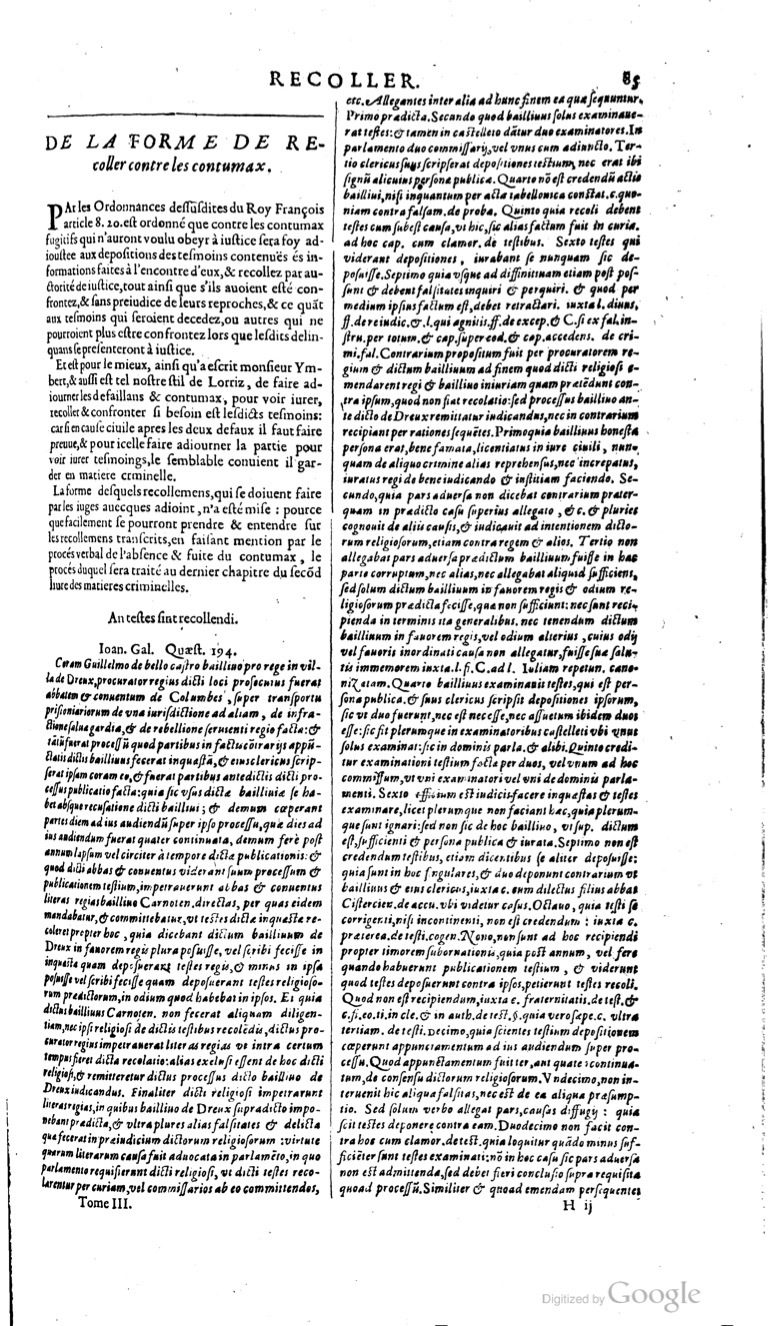 1629 - Veuve Nicolas Buon - Trésor du droit français (21754 T. 3) - BM Lyon