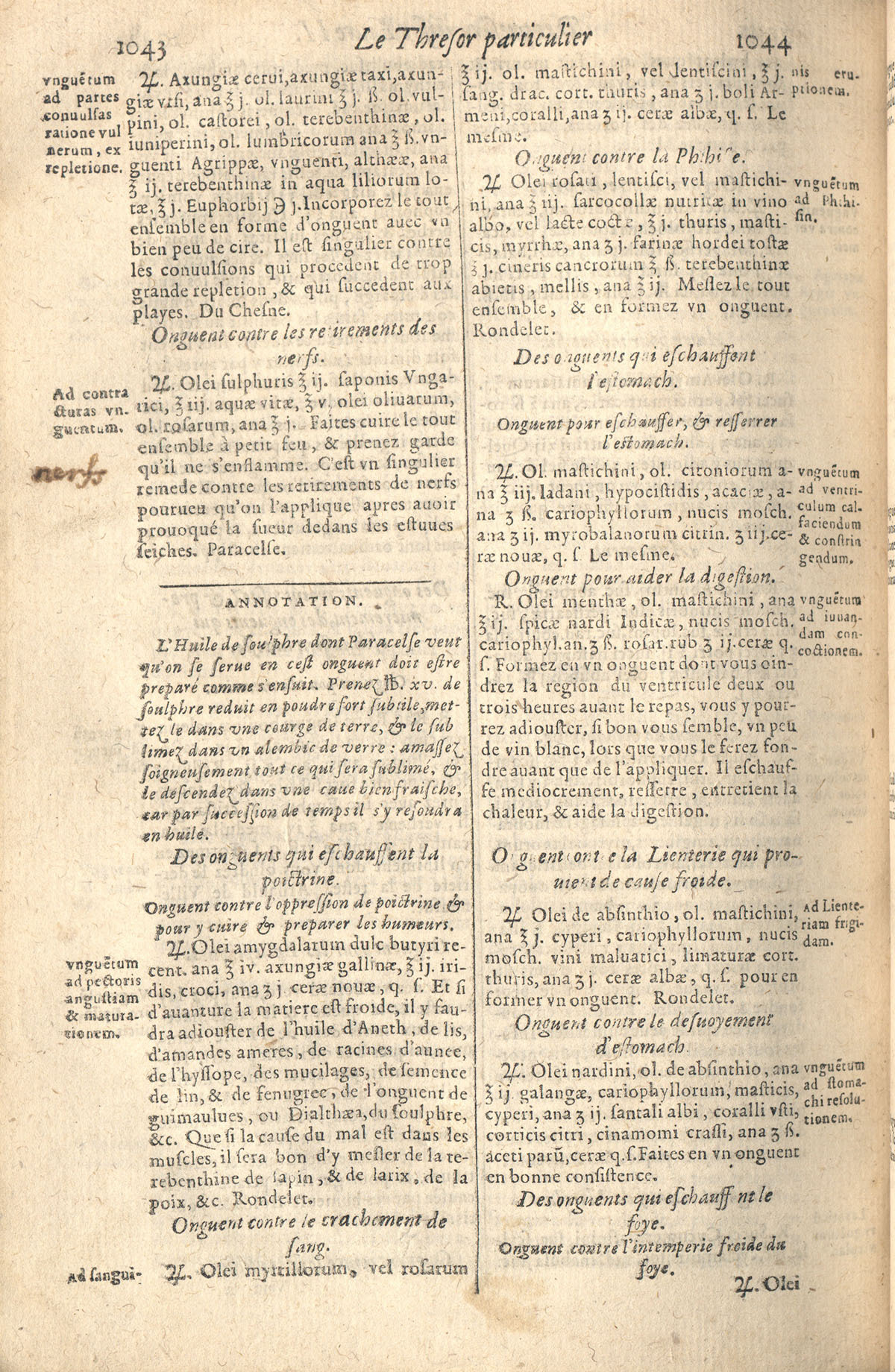 1610 - Étienne Gamonet - Grand Trésor ou dispensaire - CESR Tours