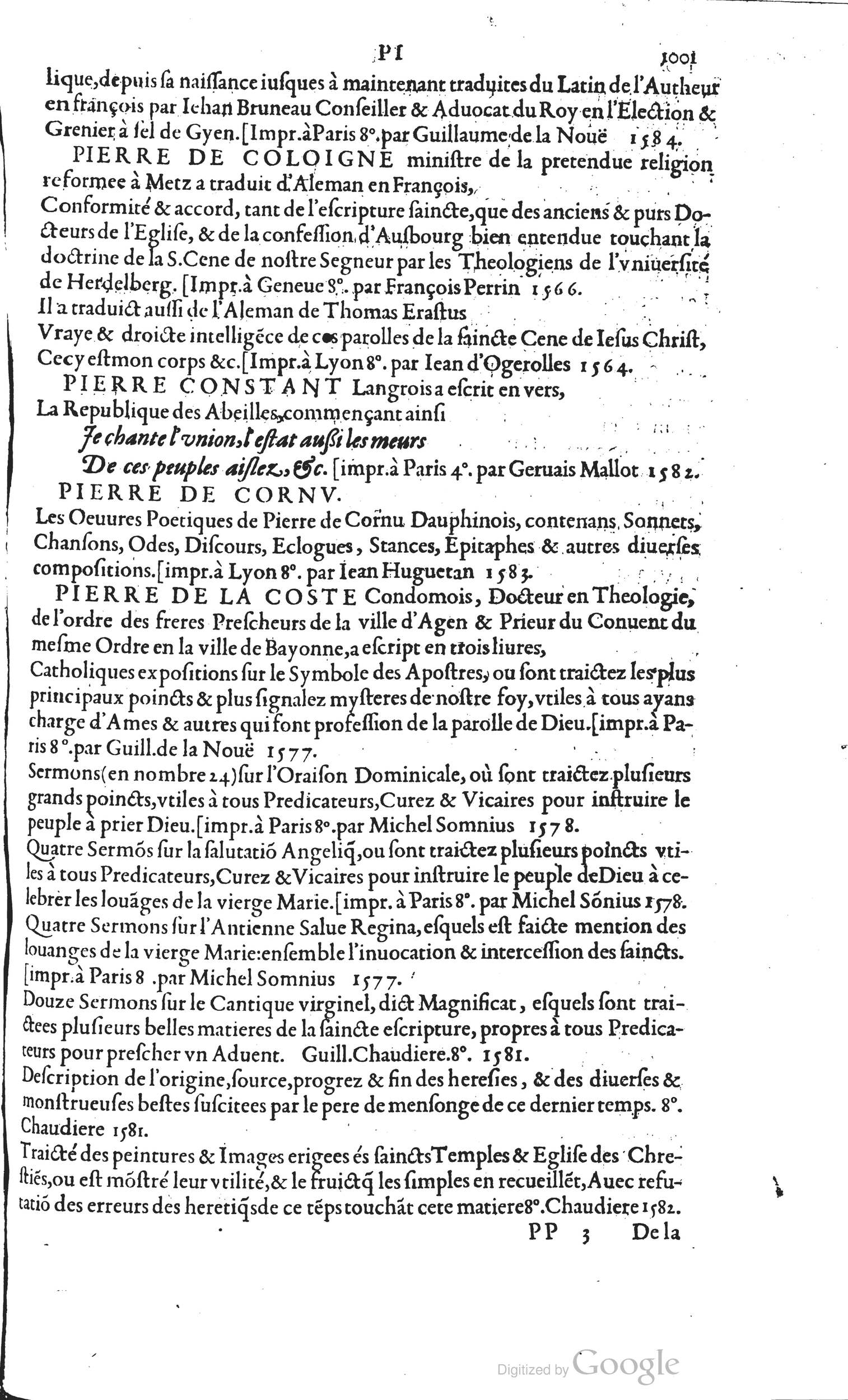 1585 - Barthélemy Honorat - Bibliothèques françaises - BSB Munich
