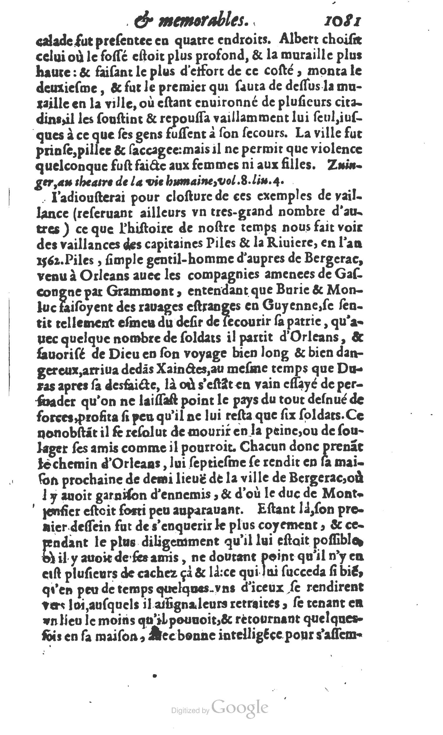 1610 - Paul Marceau - Trésor d’histoires admirables et mémorables - Princeton