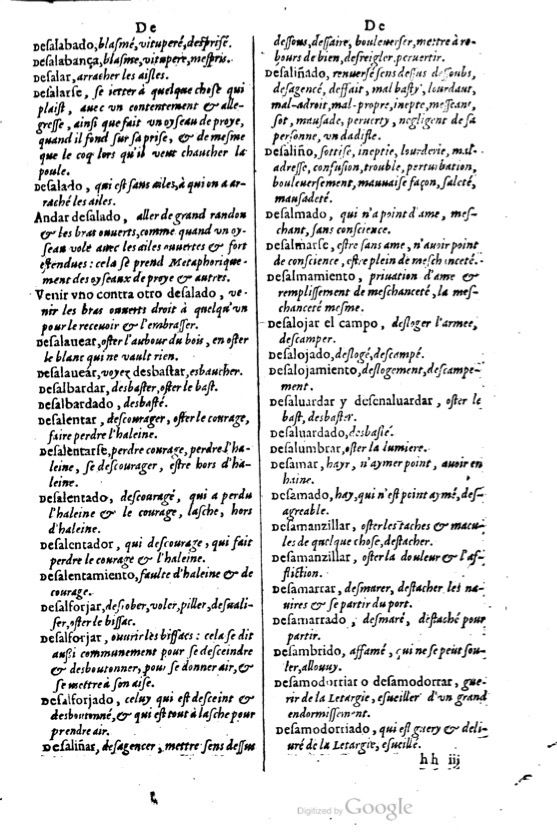 1621 - Adrian Tiffaine - Trésor des deux langues espagnole et française - BM Lyon
