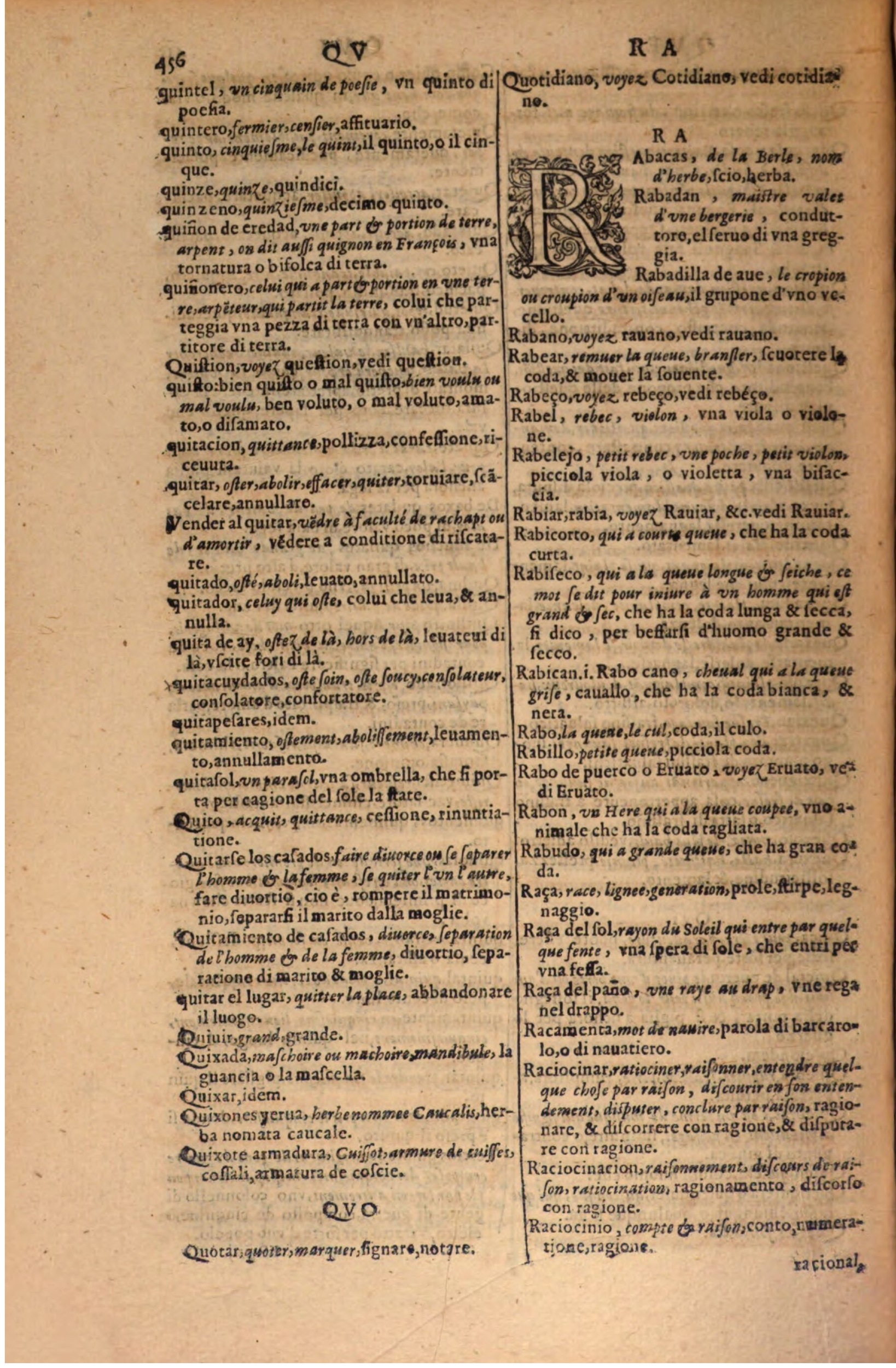 1606 - Samuel Crespin - Thresor des trois langues, francoise, italiene et espagnolle - BSB Munich
