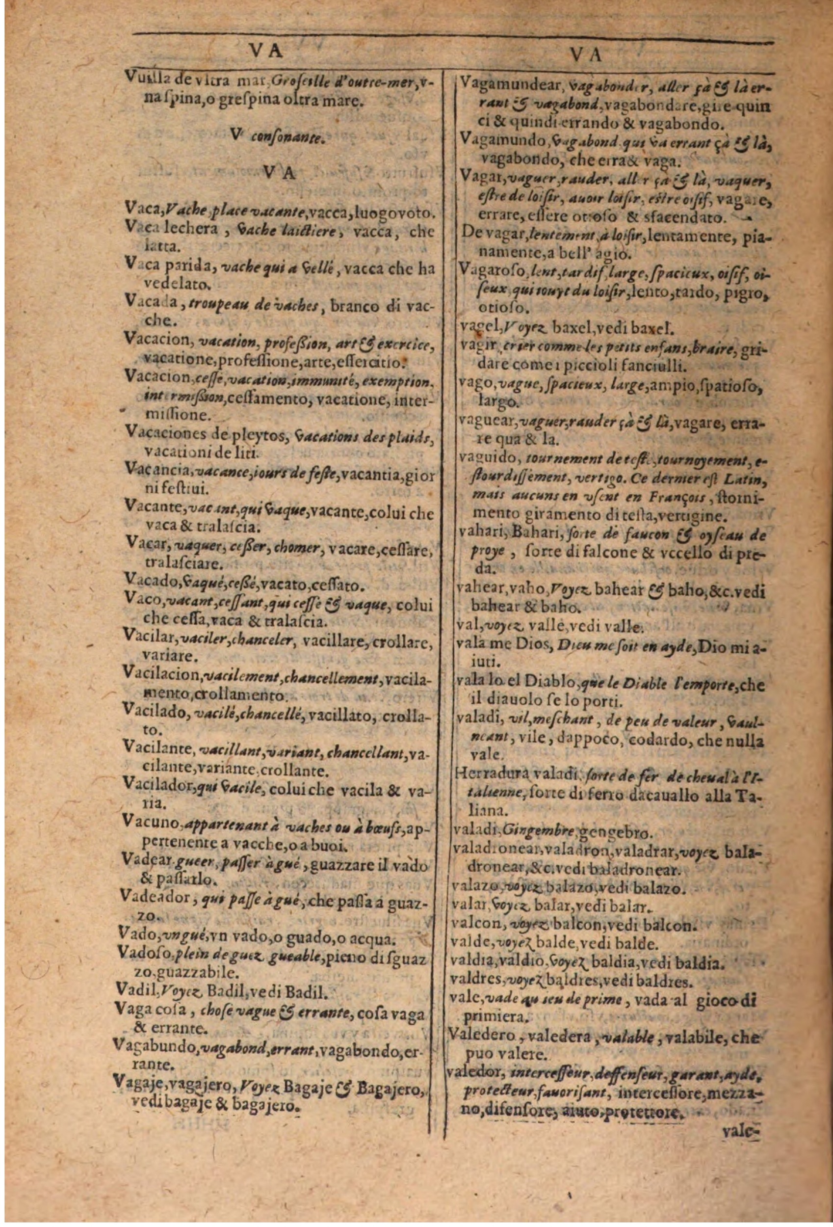 1609 - Philippe Albert et Alexandre Pernet - Trésor des trois langues française, italienne et espagnole (Première partie) - BSB Munich