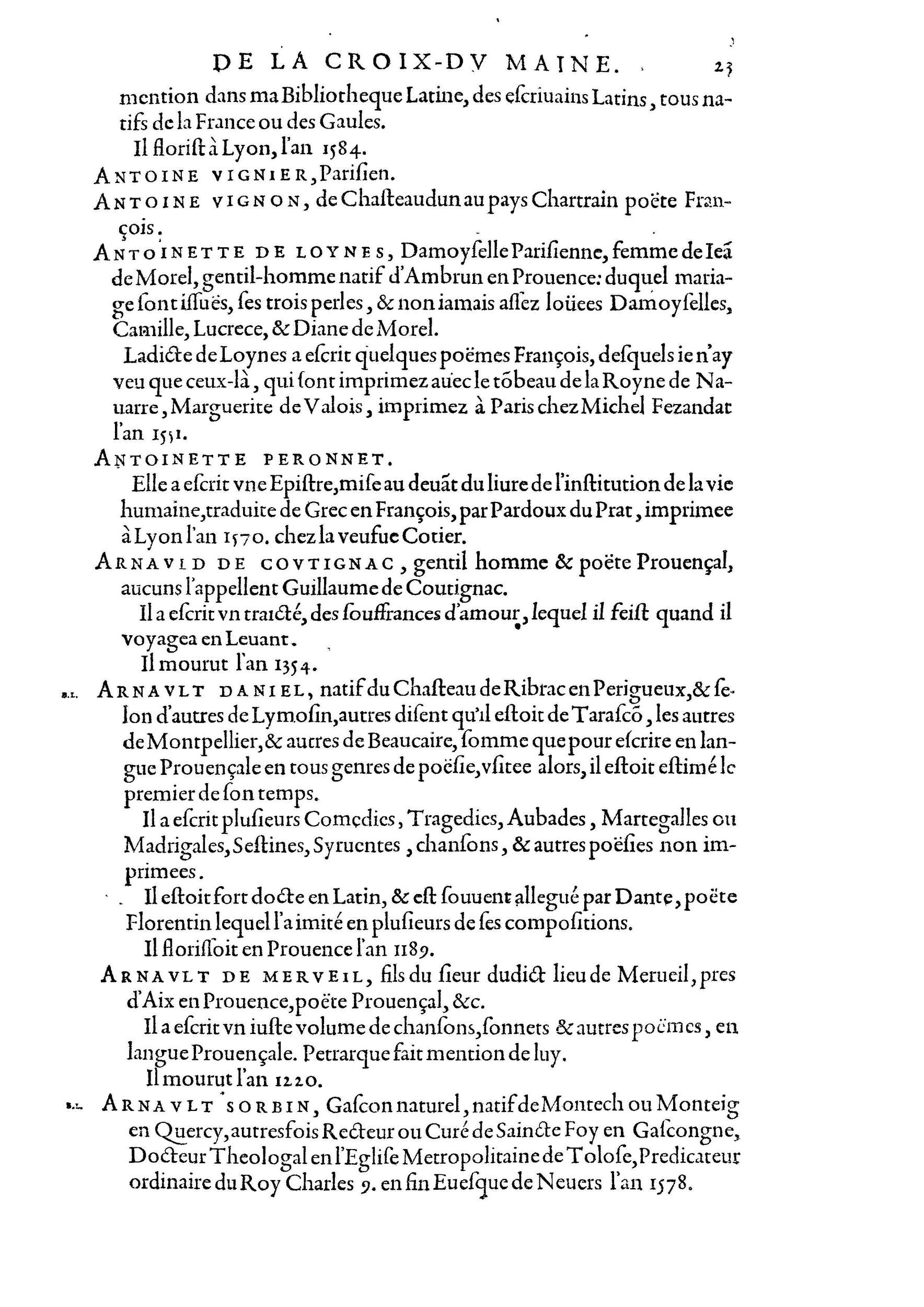 1584 - Abel L&#039;Angelier - Bibliothèques françaises - BnF