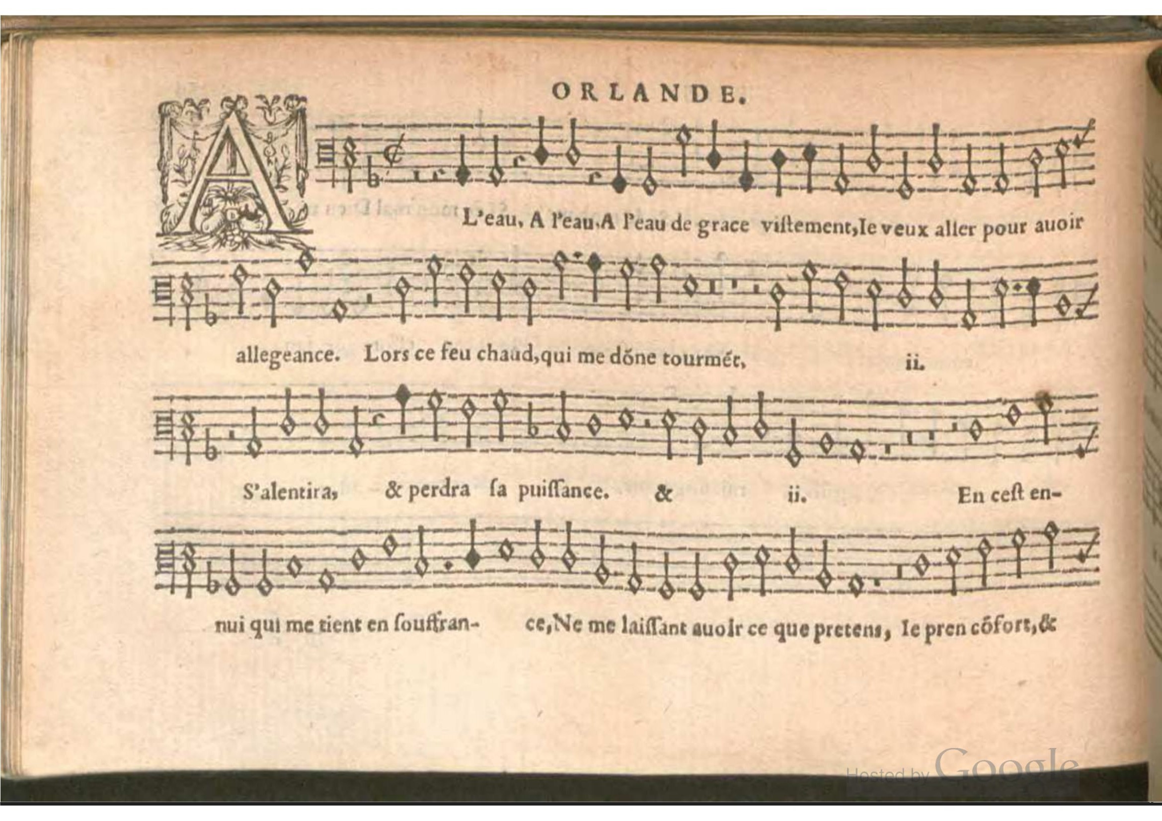 1576 - [Pierre de Saint-André] - Trésor de musique d’Orlande de Lassus Bassus - BSB Munich