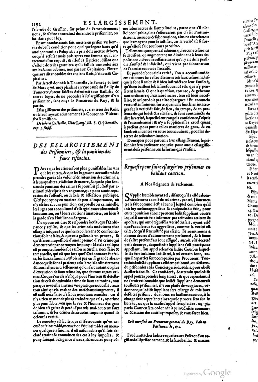 1629 - Veuve Nicolas Buon - Trésor du droit français (29620 T. 1) - BM Lyon