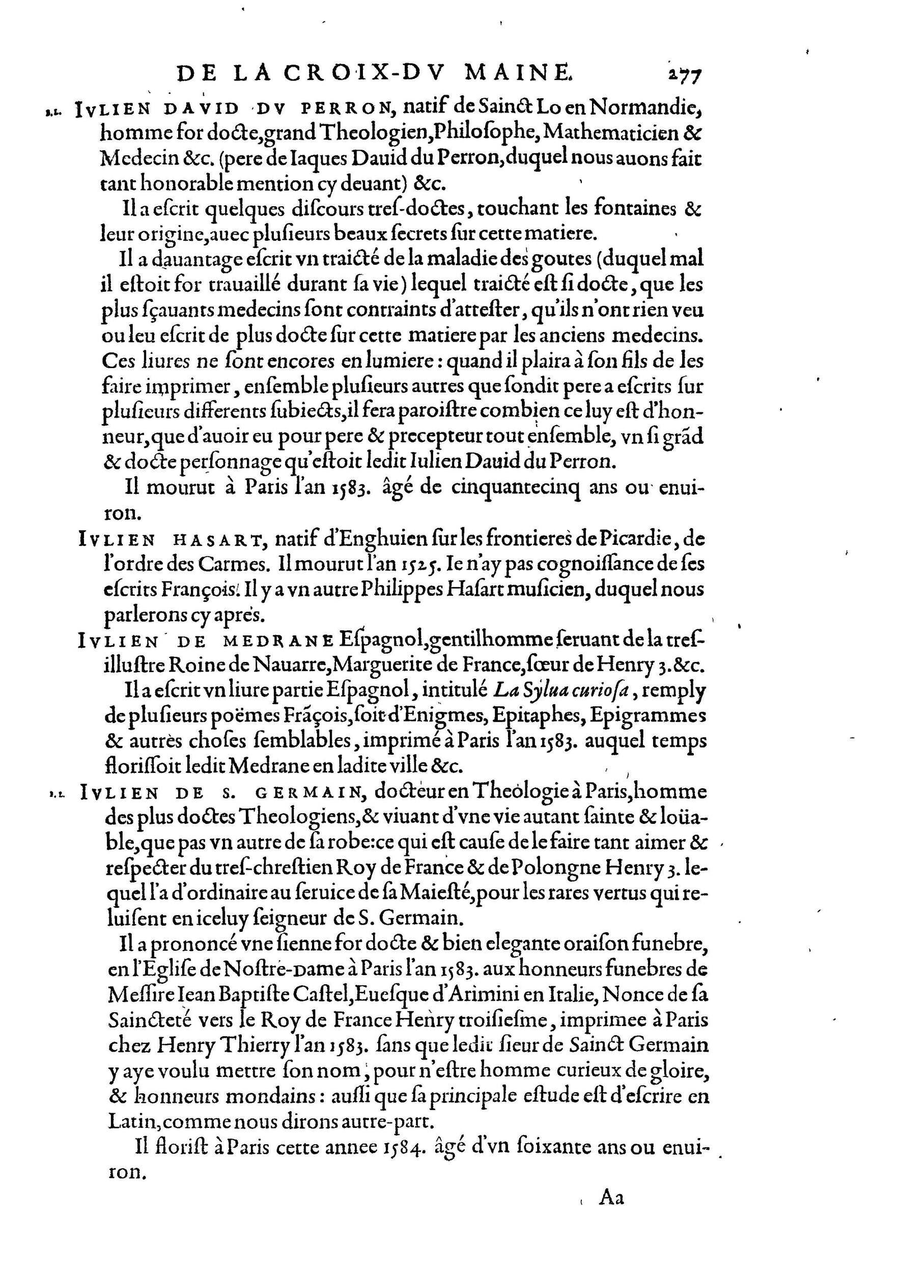1584 - Abel L&#039;Angelier - Bibliothèques françaises - BnF