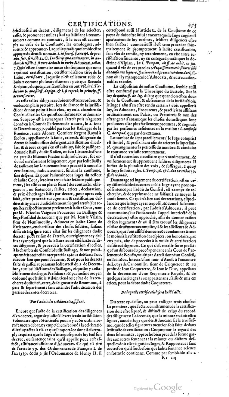 1629 - Veuve Nicolas Buon - Trésor du droit français (21754 T. 1) - BM Lyon
