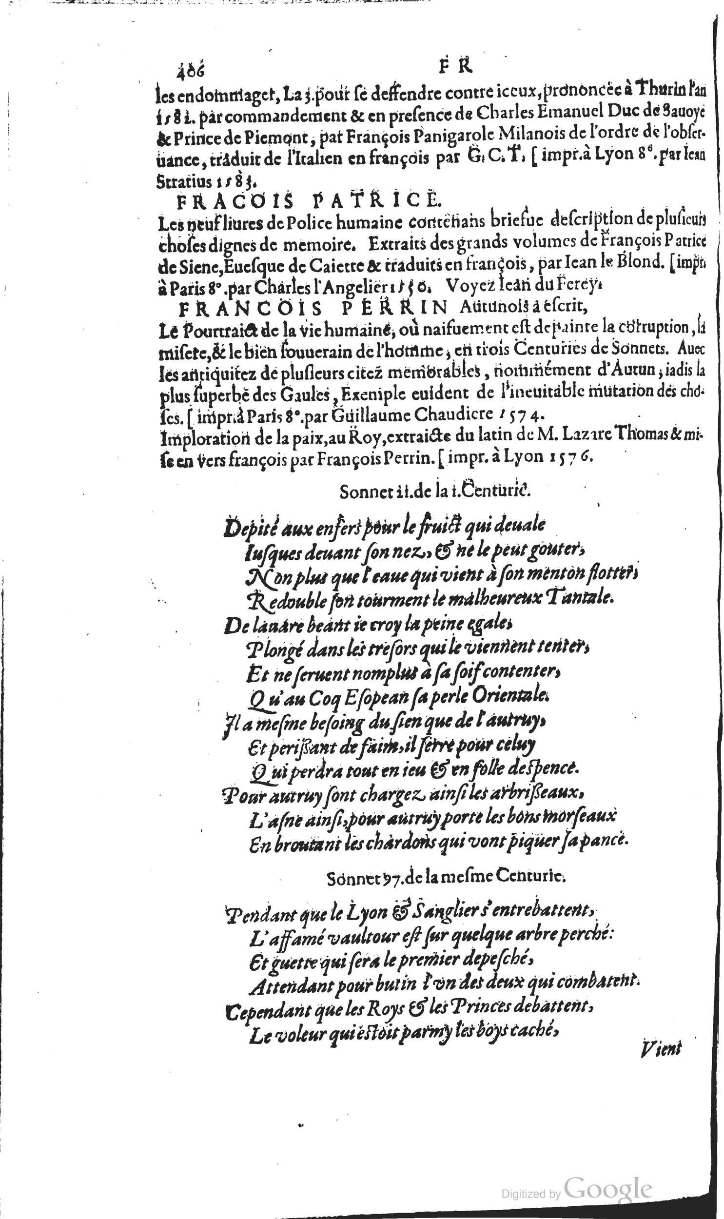 1585 - Barthélemy Honorat - Bibliothèques françaises - BSB Munich