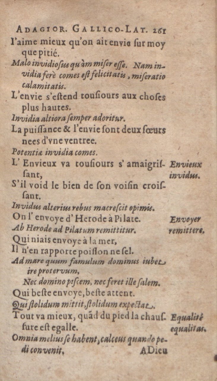 1612 - Dominicus Custos - Trésor des proverbes français - Bibliopol-Olomuc 1612 - Dominicus Custos - Trésor des proverbes français - Bibliopol-Olomuc