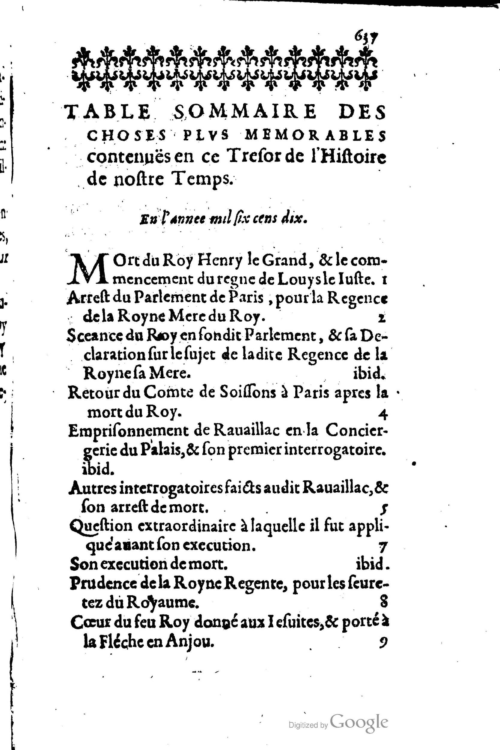 1623 - Joseph Bouillerot - Trésor de l’histoire générale de notre temps - BM Lyon