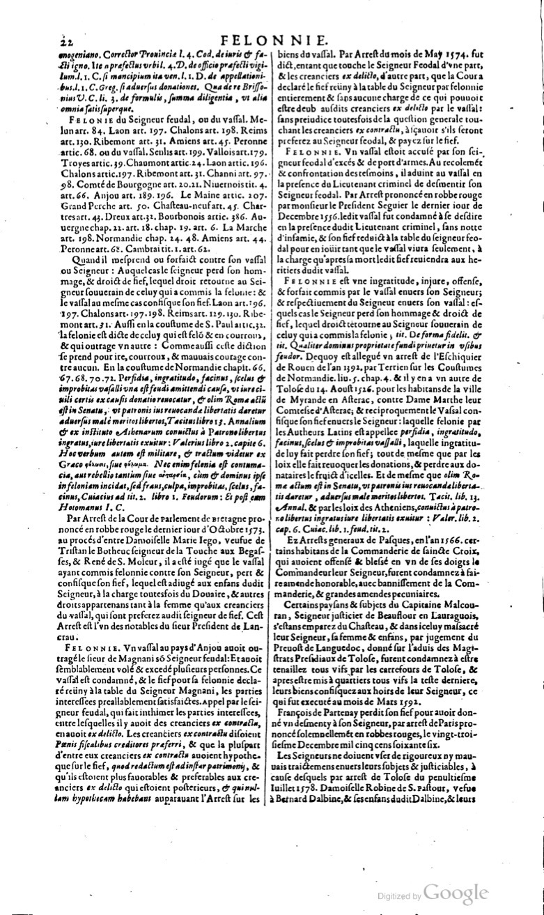 1629 - Veuve Nicolas Buon - Trésor du droit français (29620 T. 2) - BM Lyon