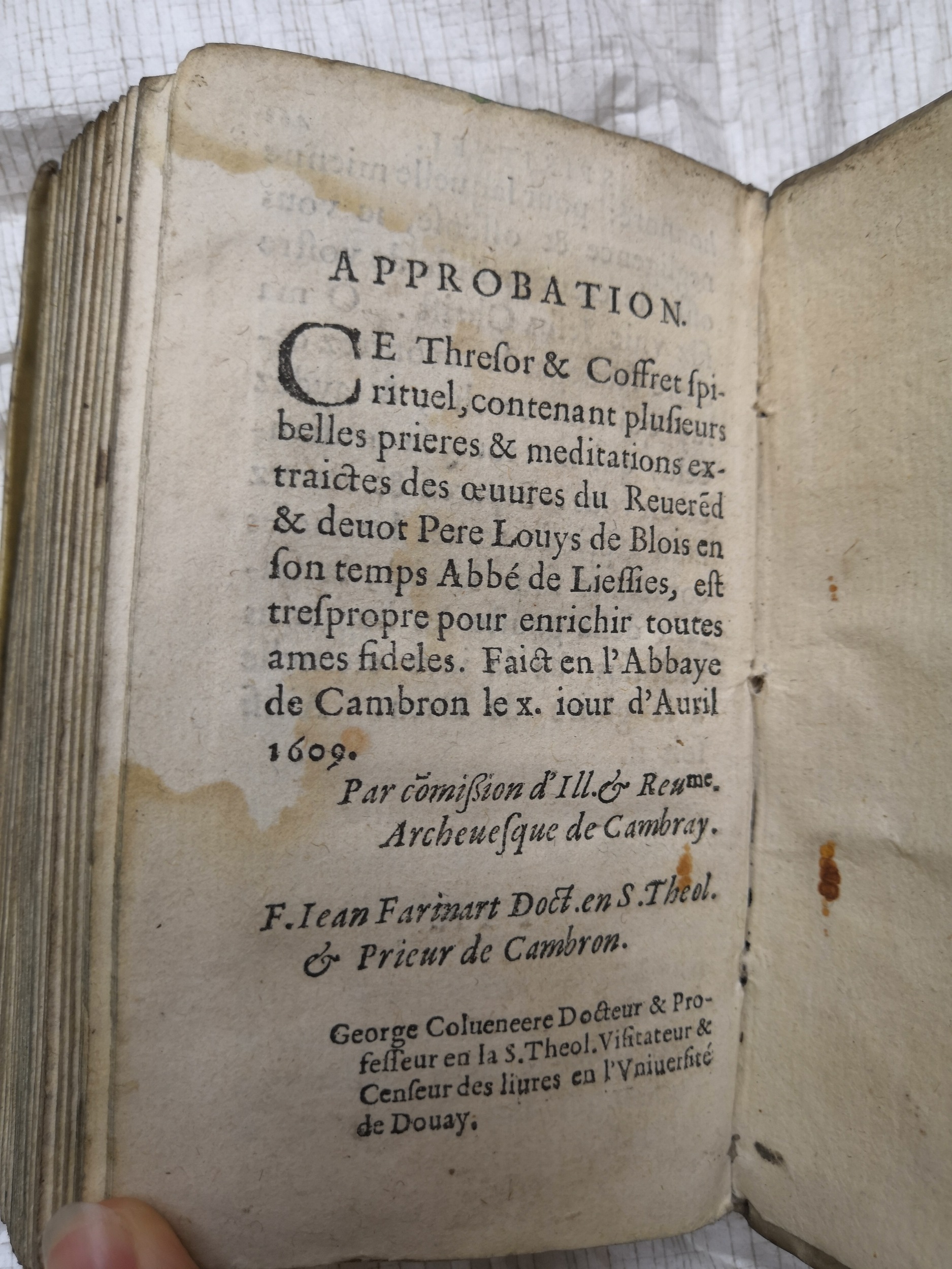 1609 - Charles Boscard - Trésor ou coffret spirituel - Anvers Université<br />