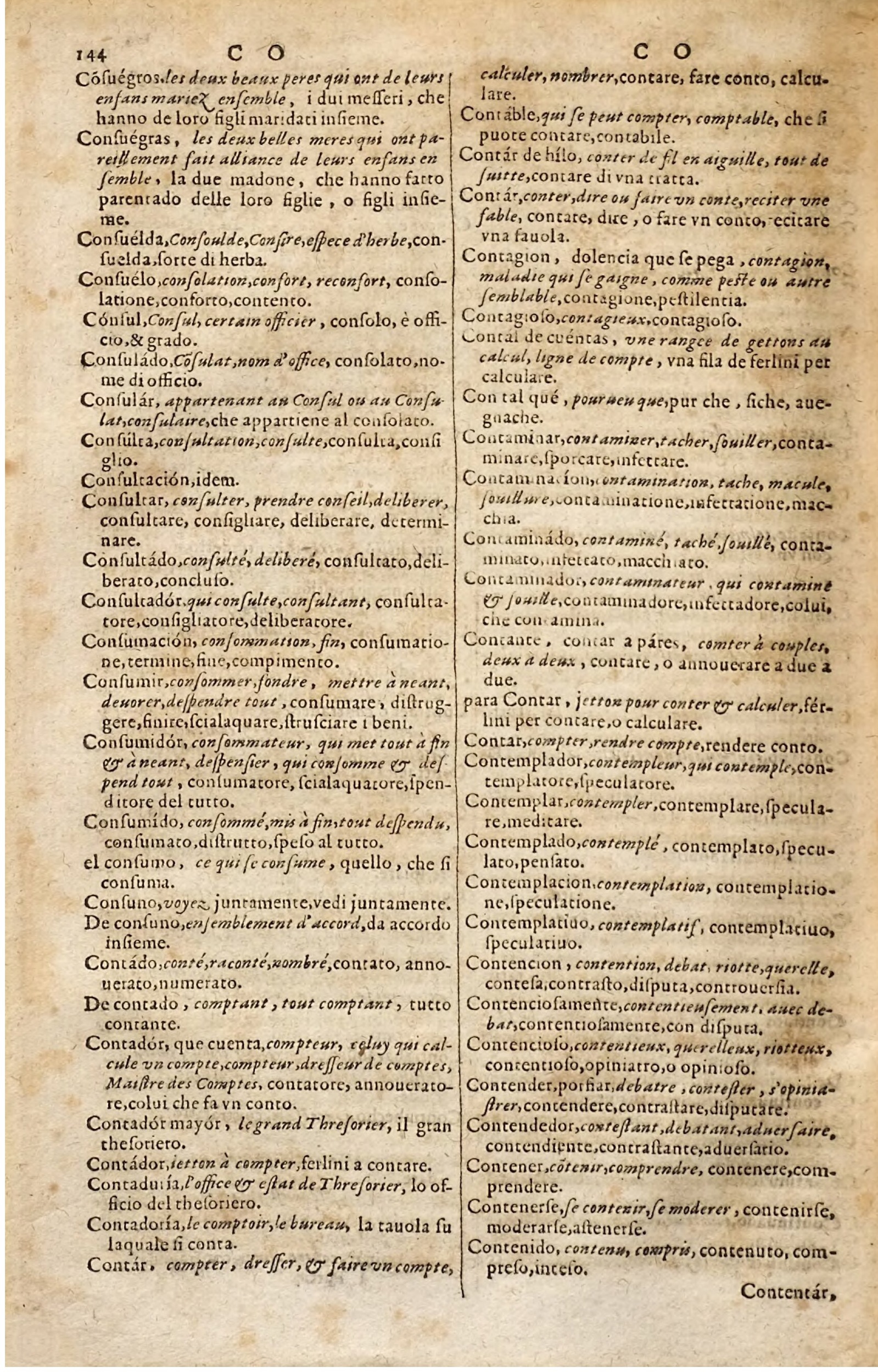 1627 - Jacques Crespin - Trésor des trois langues - Regensburg