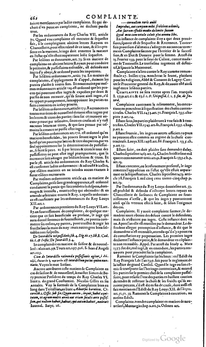 1629 - Veuve Nicolas Buon - Trésor du droit français (29620 T. 1) - BM Lyon 1629 - Veuve Nicolas Buon - Trésor du droit français (29620 T. 1) - BM Lyon