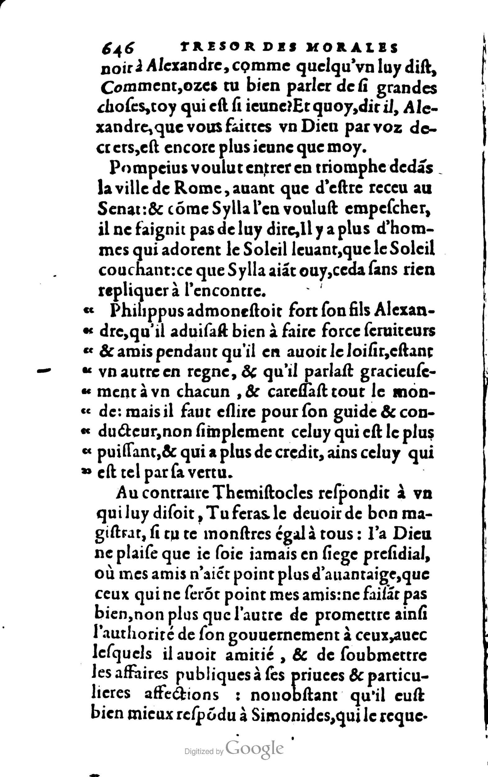 1578 - Jean Poupy - Trésor des morales de Plutarque - BSB Munich