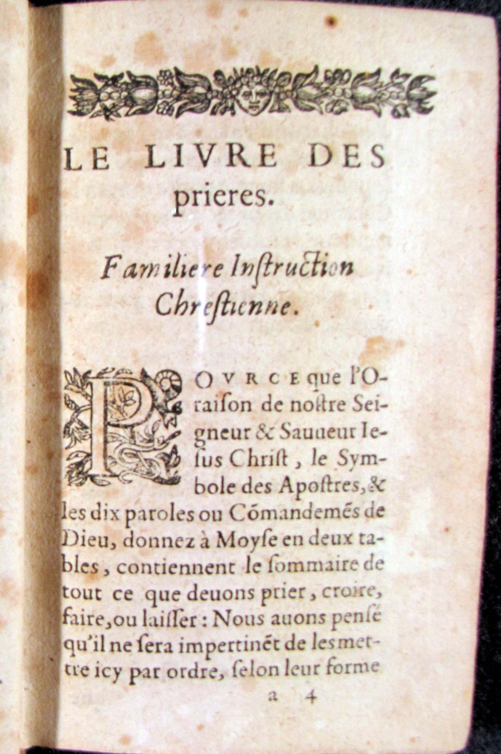 1572 - Antoine Certia - Trésor des prières, oraisons et instructions chrétiennes - Nîmes
