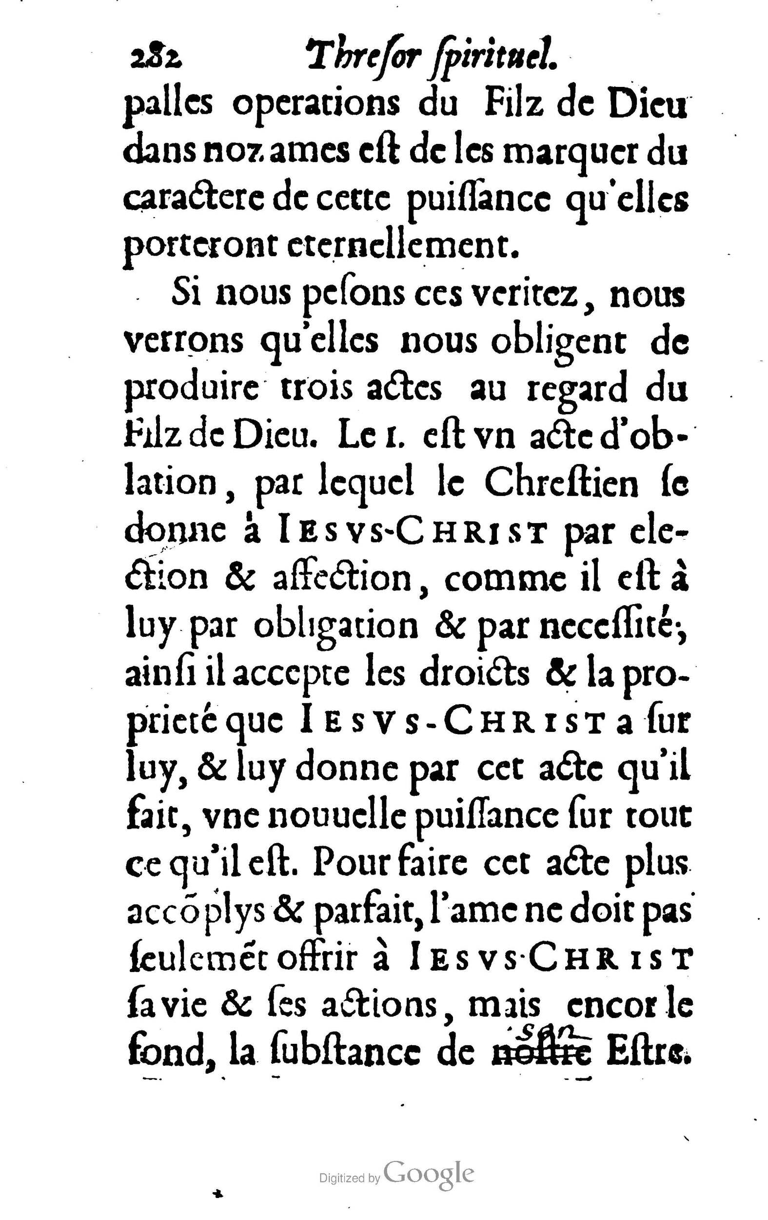 1633 - François Waudré - Trésor spirituel contenant les excellences du christianisme - BM Lyon