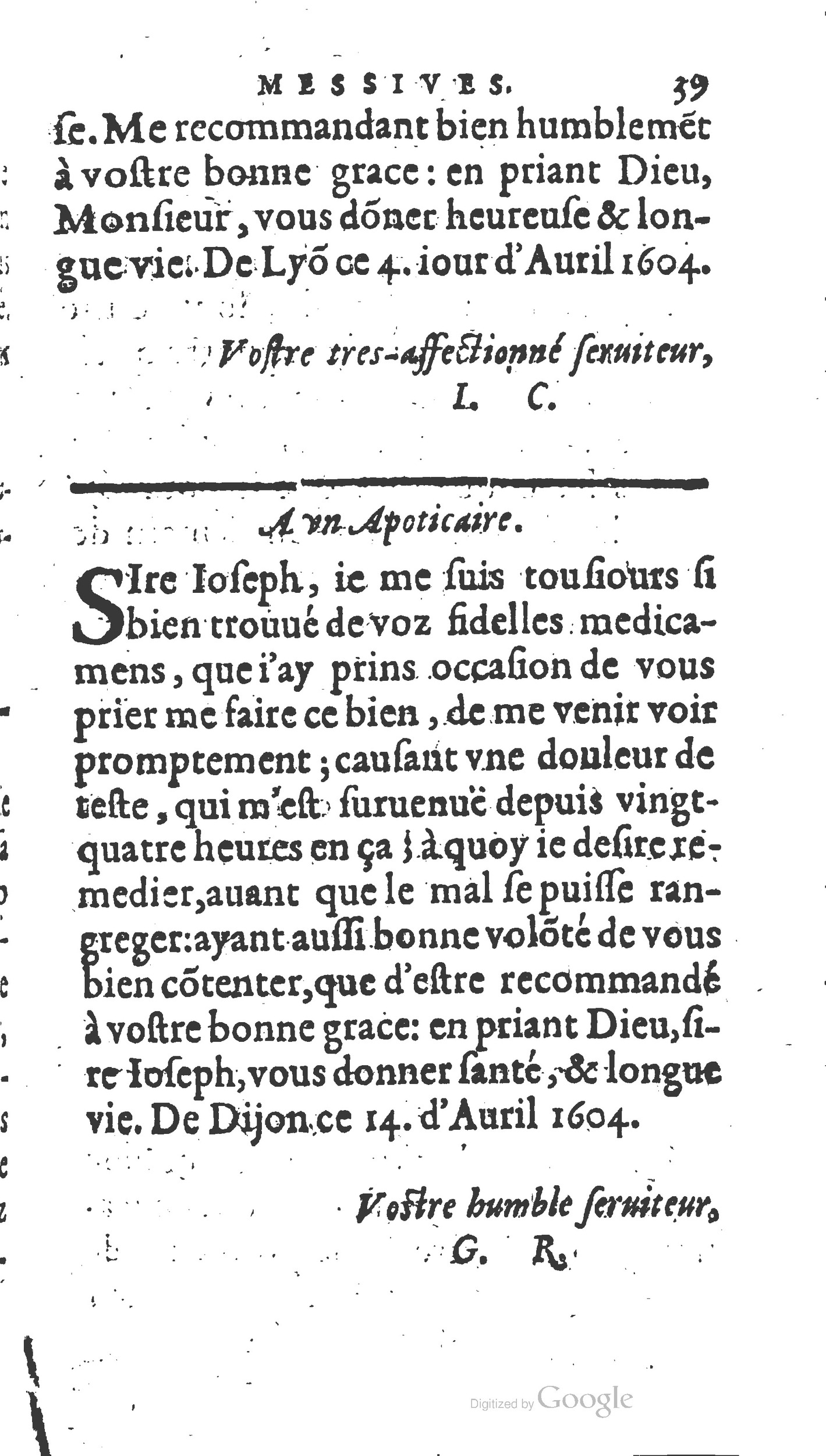 1604 - Fleury Bourriquant - Nouveau Trésor des secrétaires - British Library