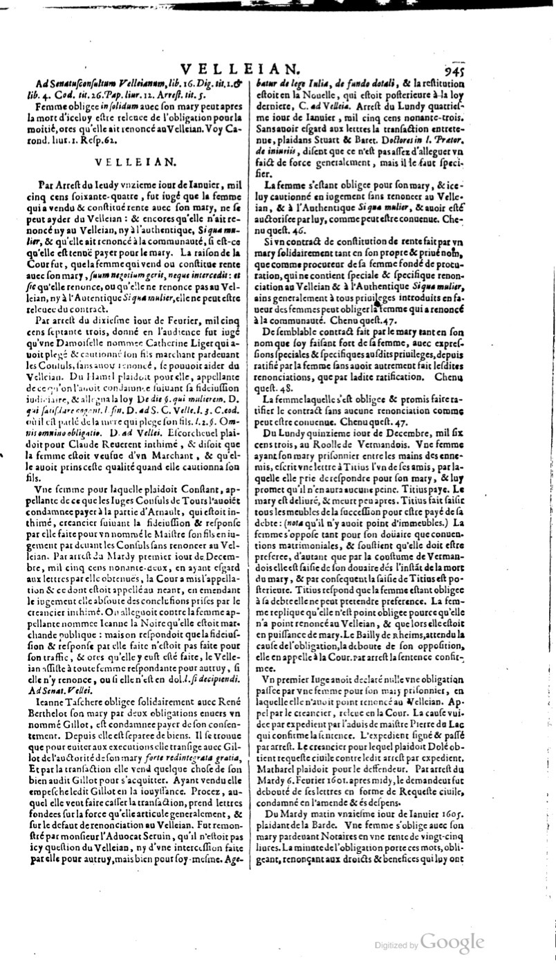 1629 - Veuve Nicolas Buon - Trésor du droit français (21754 T. 3) - BM Lyon