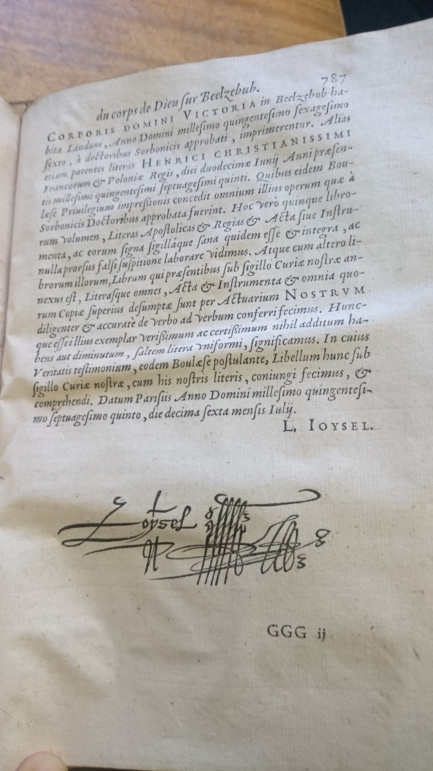 1578 - Nicolas Chesneau - Trésor et entière histoire de la triomphante victoire du corps de Dieu sur l’esprit malin - Douai Quincy