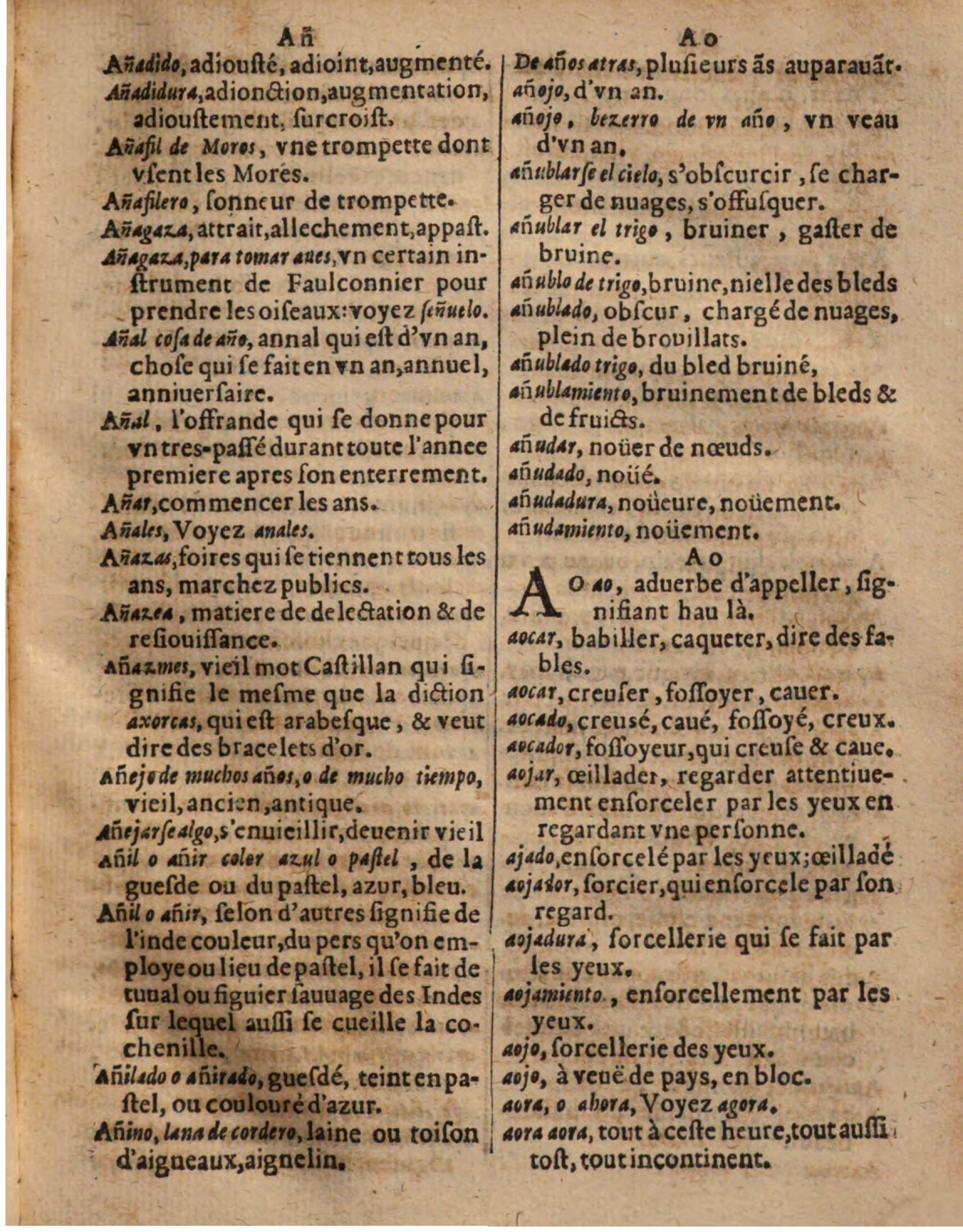 1625 - Hubert Antoine - Trésor des deux langues espagnole et française - Augsbourg
