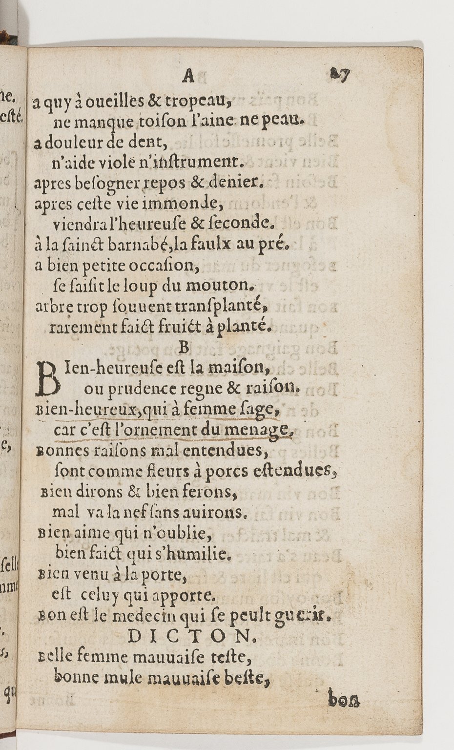 1577 - Jean d’Ogerolles - Trésor de sentences dorées - BnF Arsenal