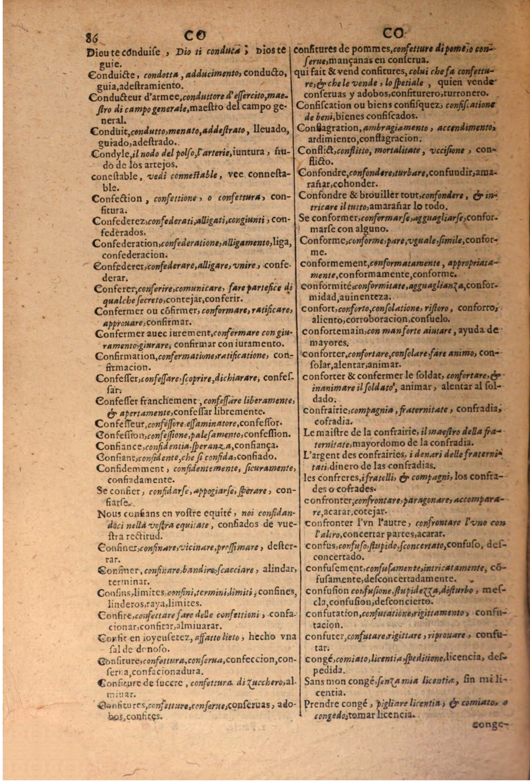 1616 - Pierre de la Rovière - Trésor des trois langues (Seconde partie) - BSB Munich