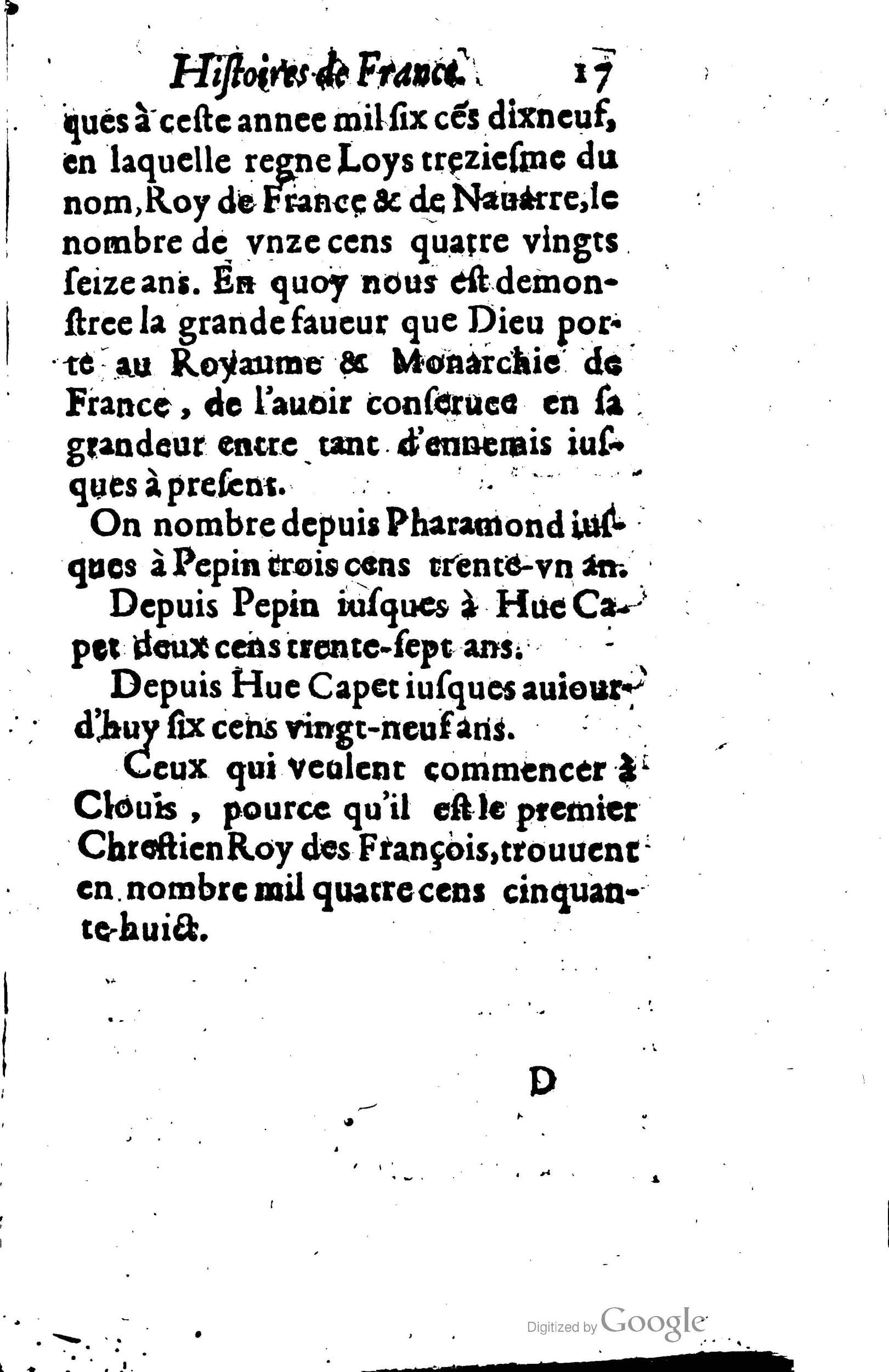 1619 - Jean Corrozet - Trésor des histoires de France - BSB Munich