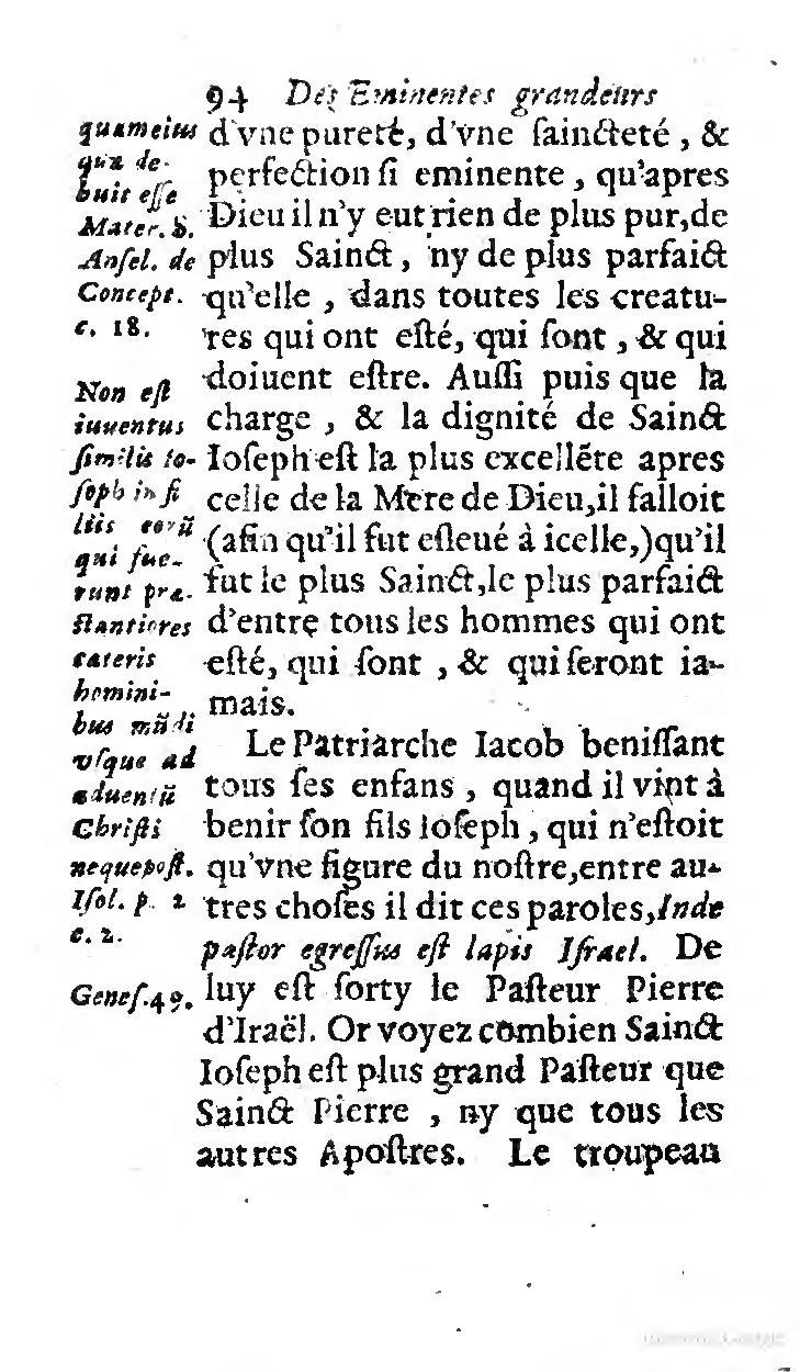 1646 - Jean Piot - Trésor inestimable de Saint-Joseph - BNC Rome