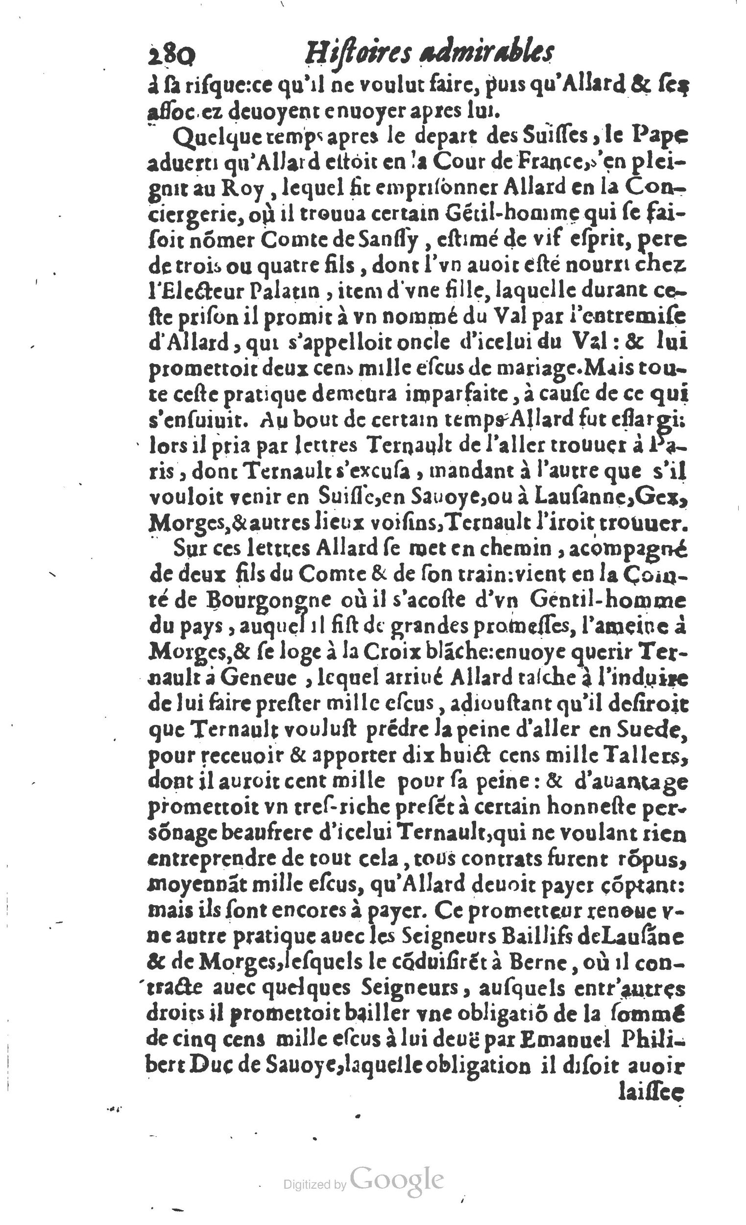 1610 - Paul Marceau - Trésor d’histoires admirables et mémorables - Princeton