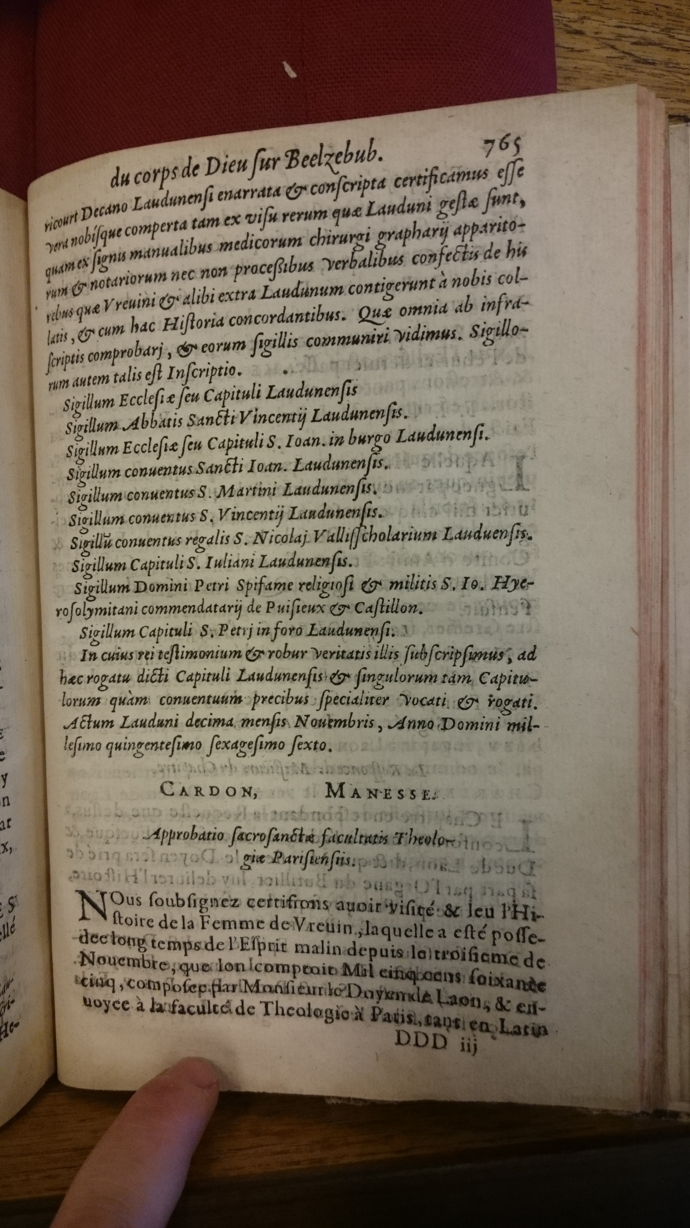 1578 - Nicolas Chesneau - Trésor et entière histoire de la triomphante victoire du corps de Dieu sur l’esprit malin - BM Lyon