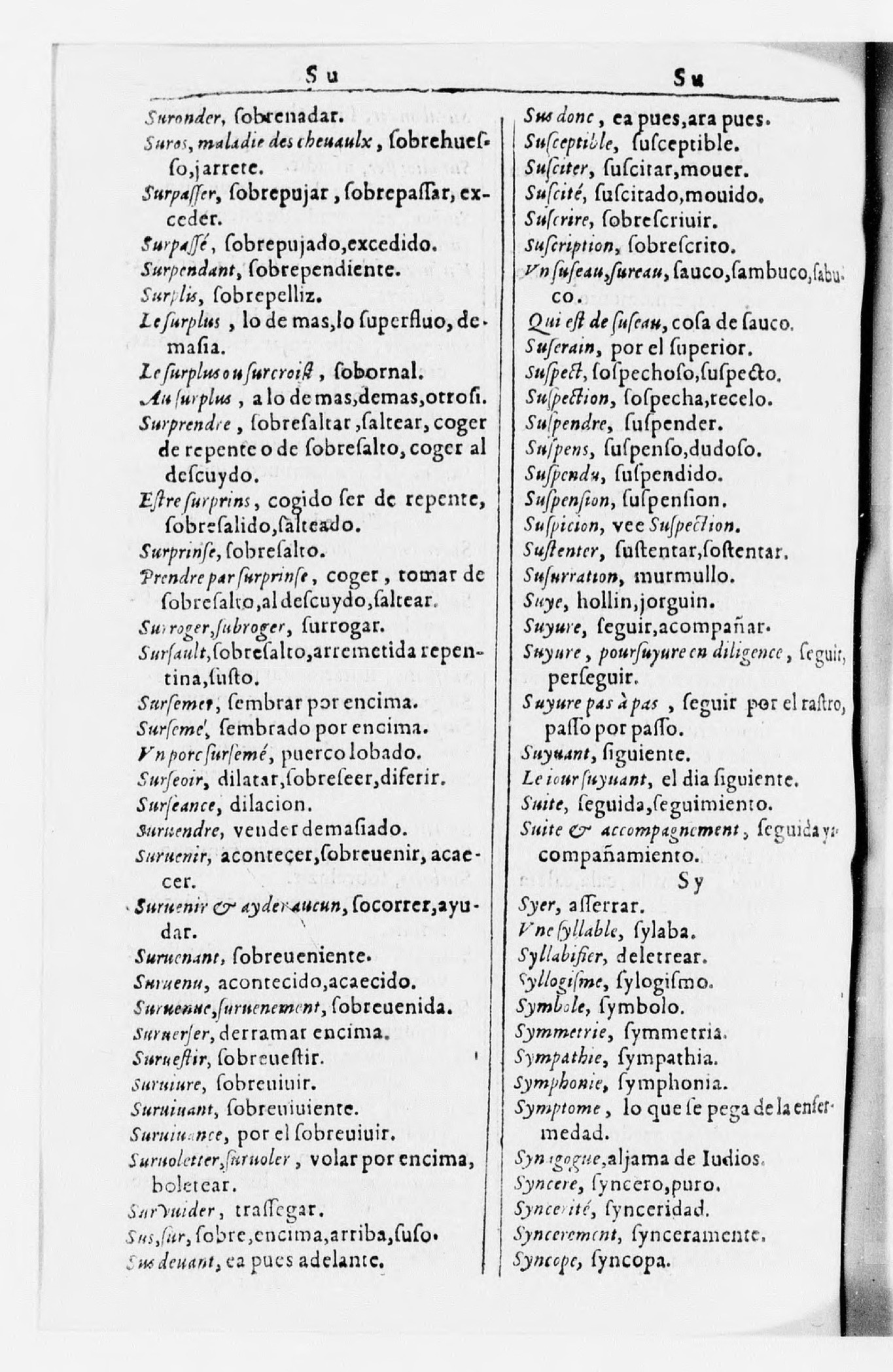 1616 - Veuve Marc Orry - Trésor des deux langues espagnole et française (Seconde partie) - BnF 1616 - Veuve Marc Orry - Trésor des deux langues espagnole et française (Seconde partie) - BnF