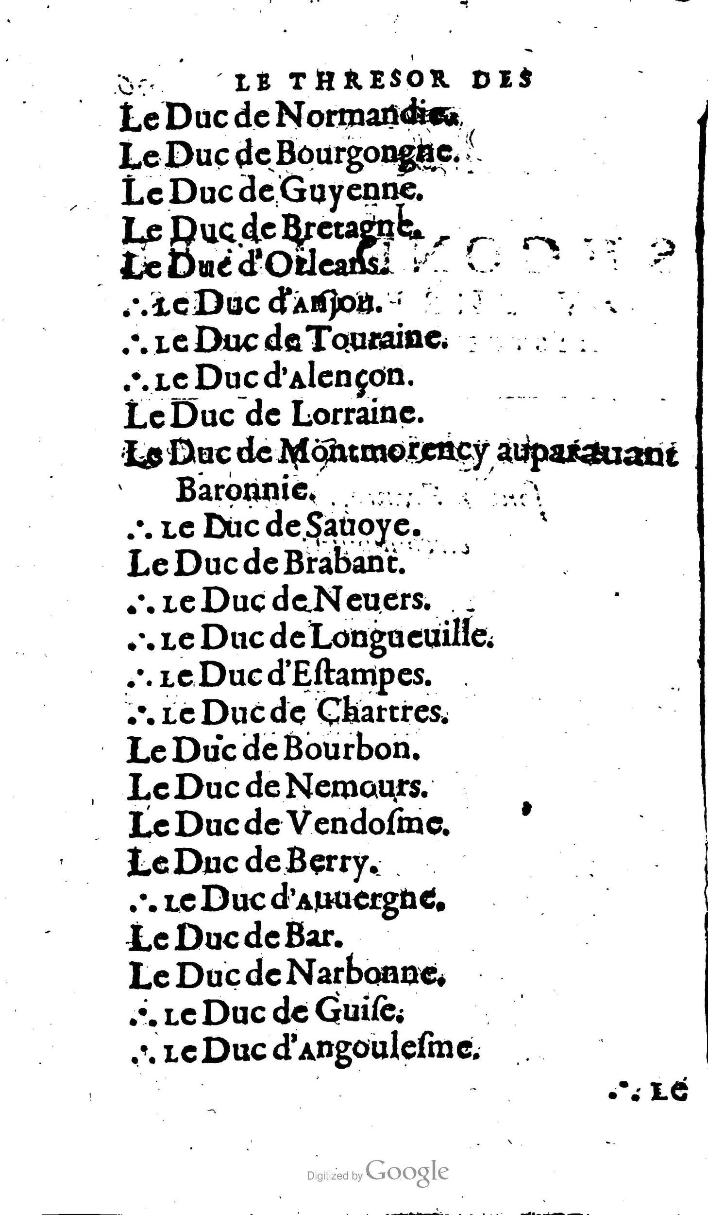 1604 - Galiot Corrozet - Trésor des histoires de France - BNC Florence