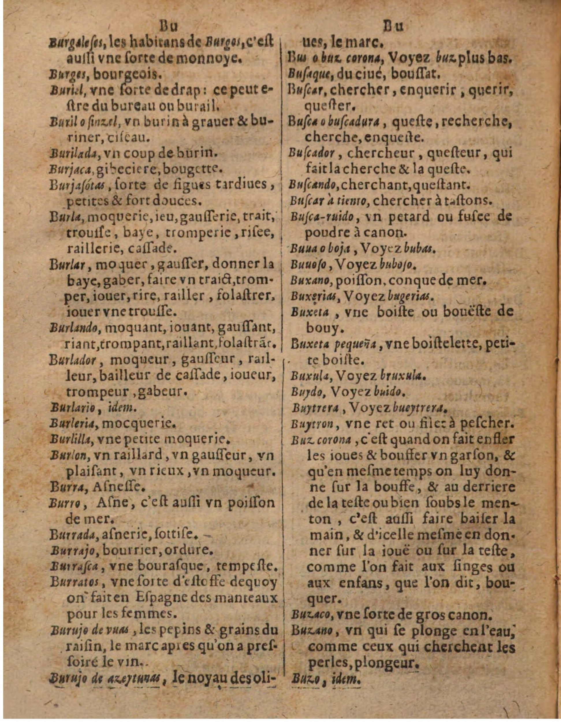 1625 - Hubert Antoine - Trésor des deux langues espagnole et française - Augsbourg