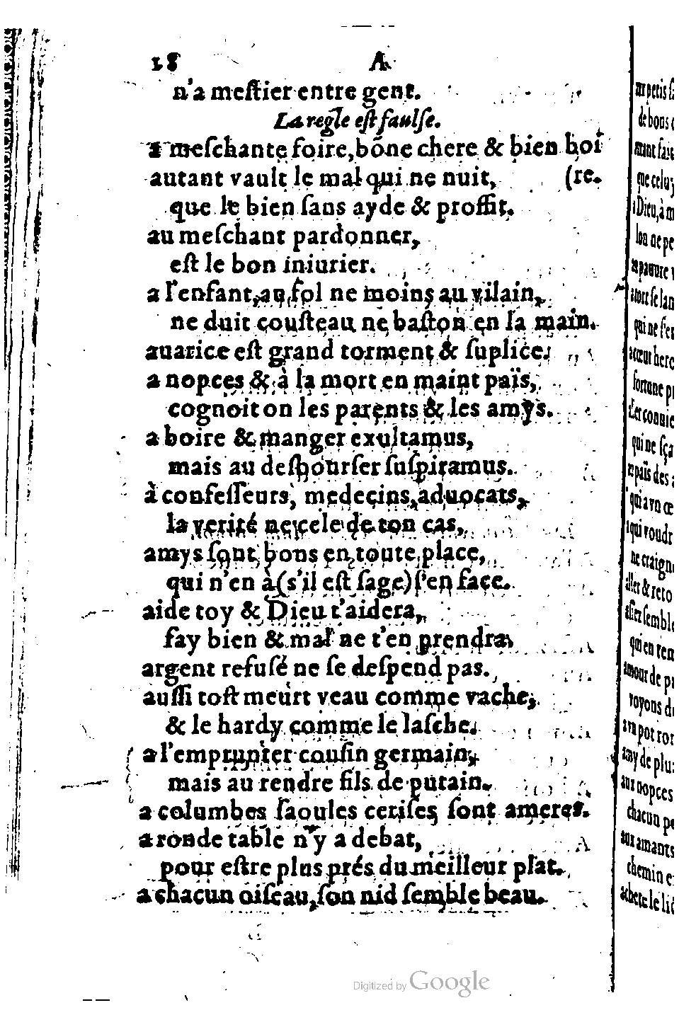 1582 - Nicolas Bonfons - Trésor des sentences dorées - BM Lyon