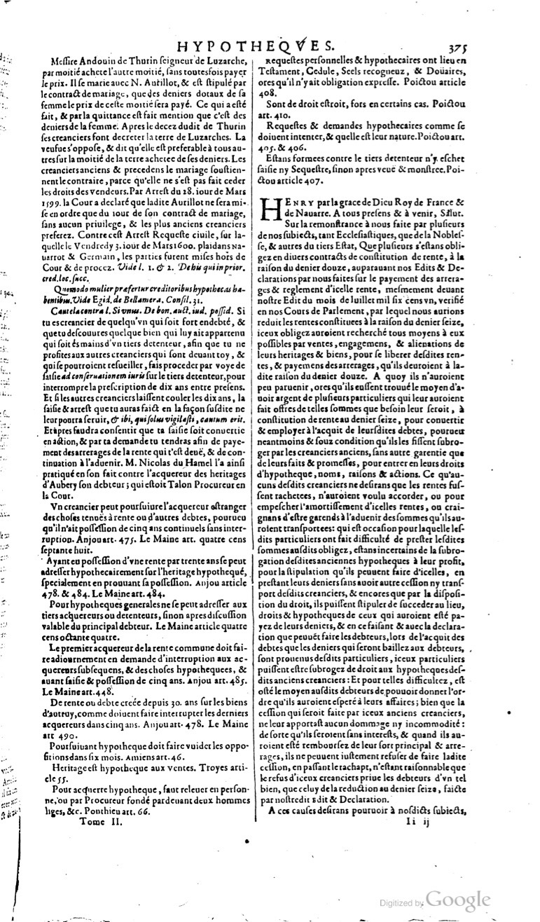 1629 - Veuve Nicolas Buon - Trésor du droit français (29620 T. 2) - BM Lyon