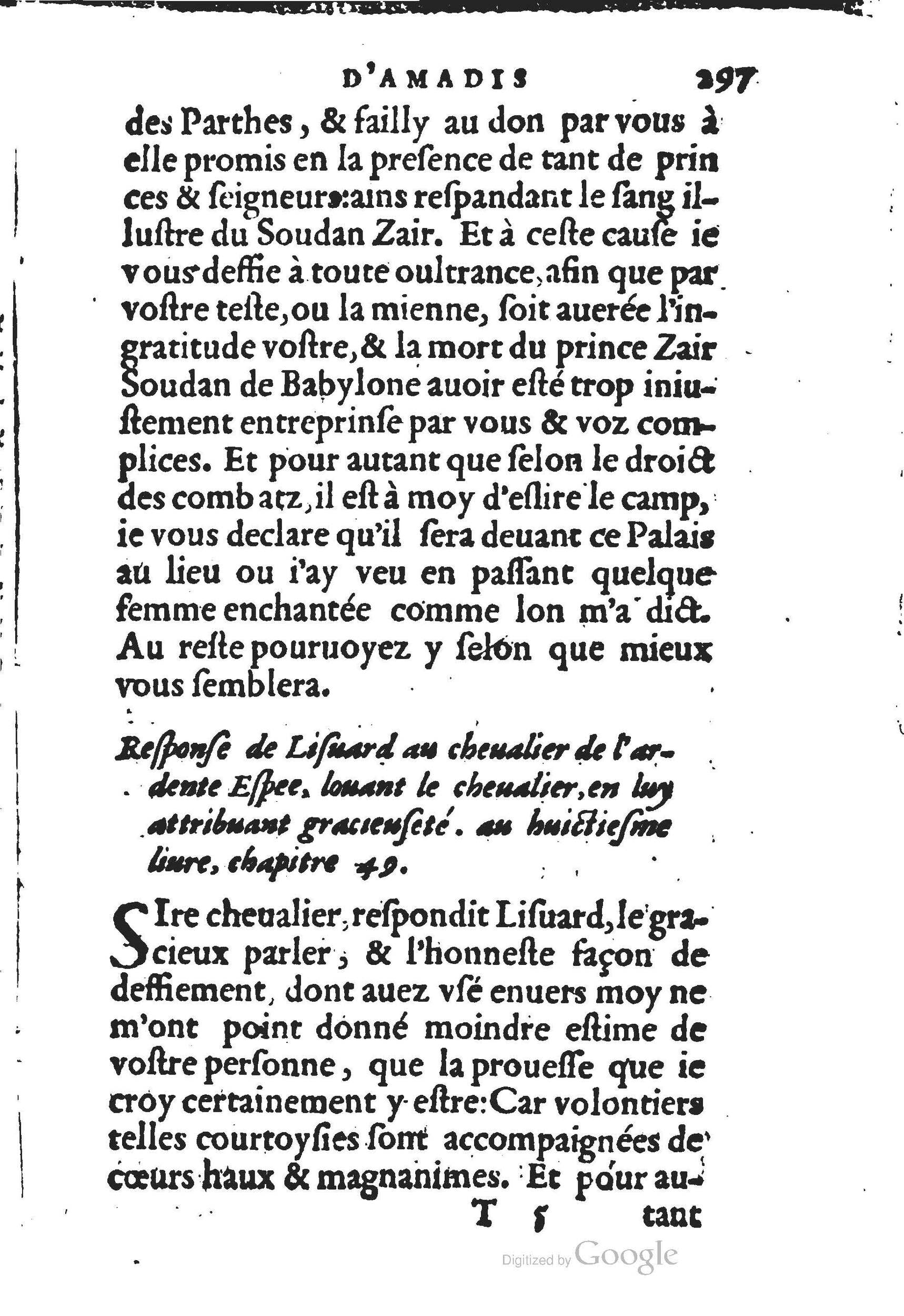 1560 - Jean d’Ogerolles et Gabriel Cotier Lyon - Trésor des Amadis - BSB Munich