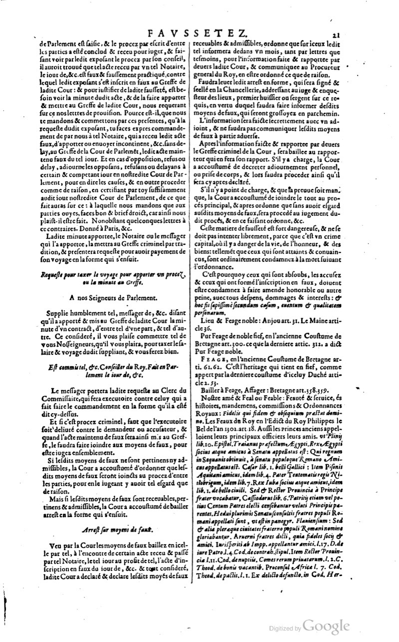 1629 - Veuve Nicolas Buon - Trésor du droit français (21754 T. 2) - BM Lyon
