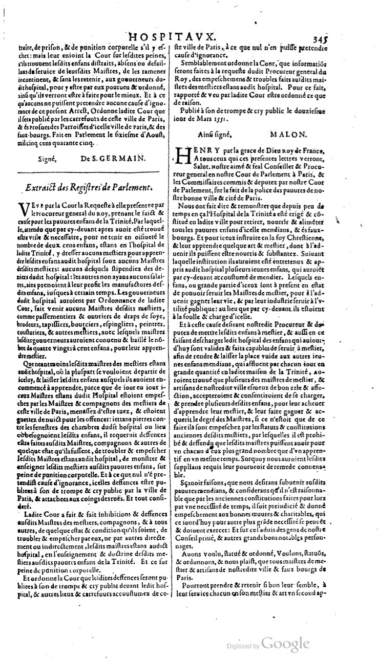1629 - Veuve Nicolas Buon - Trésor du droit français (21754 T. 2) - BM Lyon