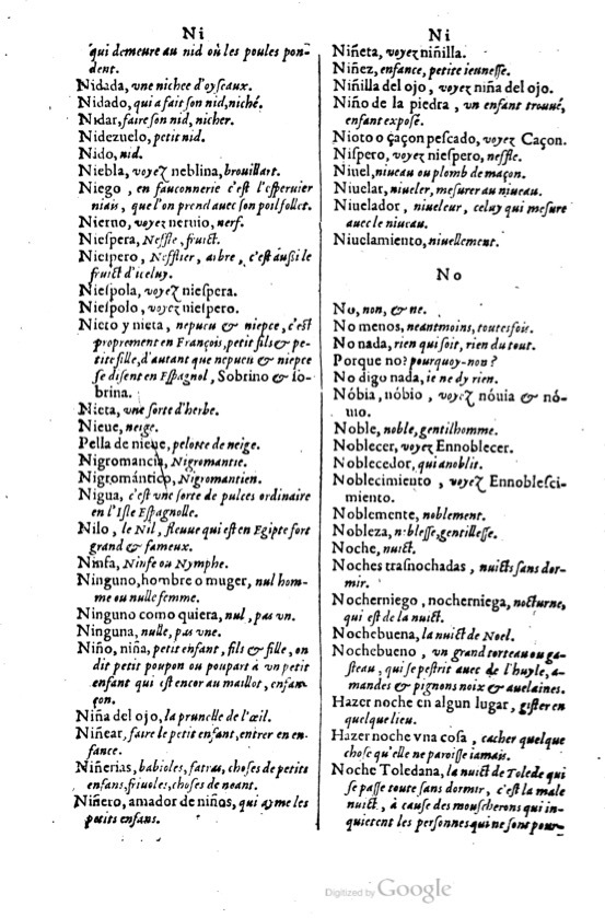1621 - Adrian Tiffaine - Trésor des deux langues espagnole et française - BM Lyon
