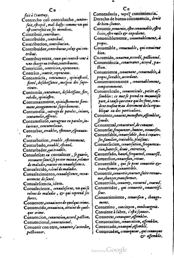 1621 - Adrian Tiffaine - Trésor des deux langues espagnole et française - BM Lyon