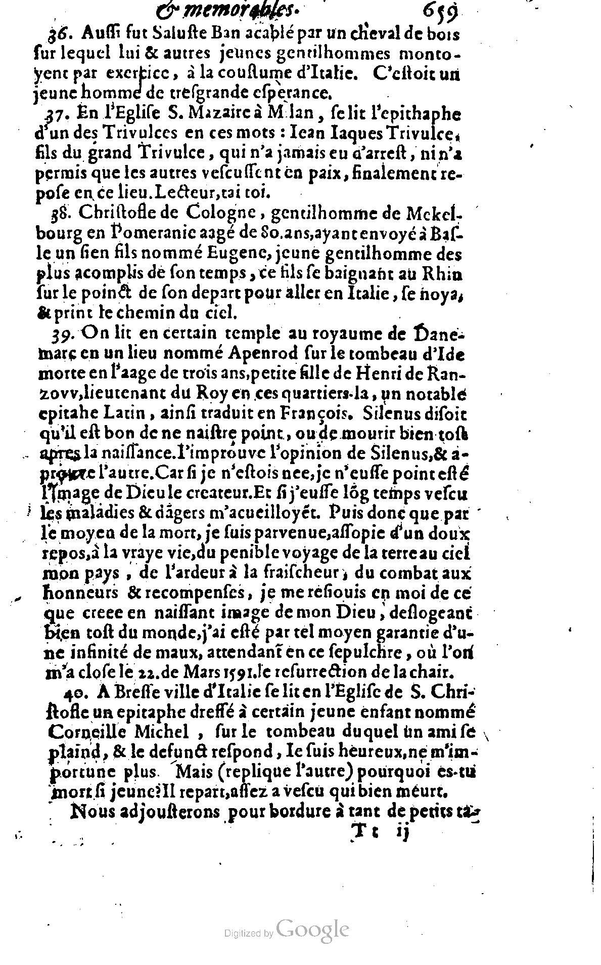 1628 - Jacques Crespin - Trésor d’histoires admirables et mémorables - BSB Munich
