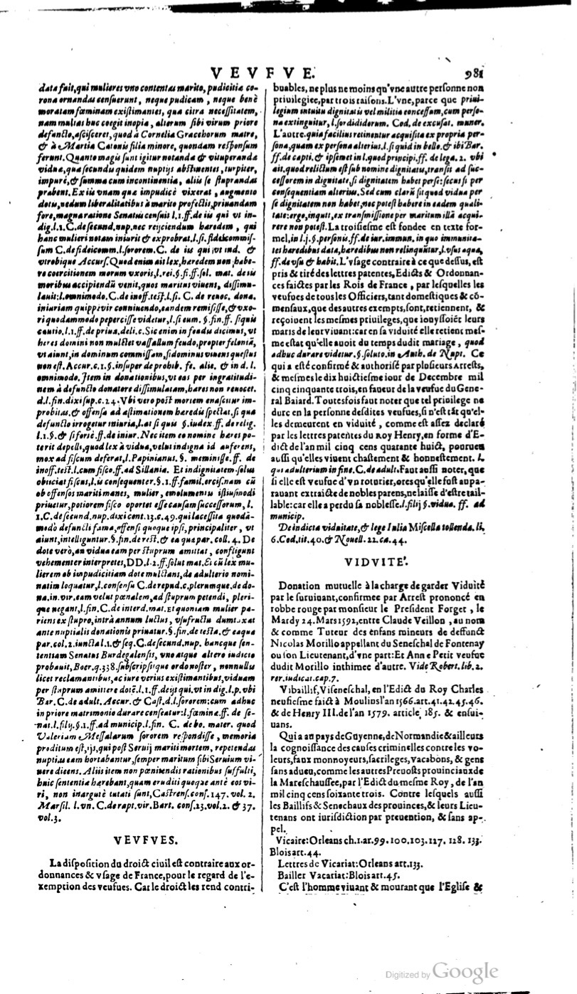 1629 - Veuve Nicolas Buon - Trésor du droit français (21754 T. 3) - BM Lyon
