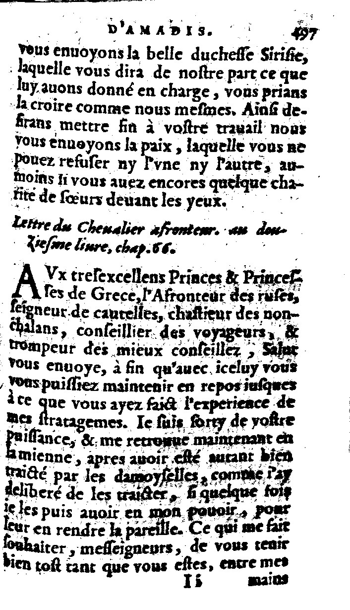 1562 - Jean d’Ogerolles et Gabriel Cotier - Trésor des Amadis - Lucerne 1562 - Jean d’Ogerolles et Gabriel Cotier - Trésor des Amadis - Lucerne