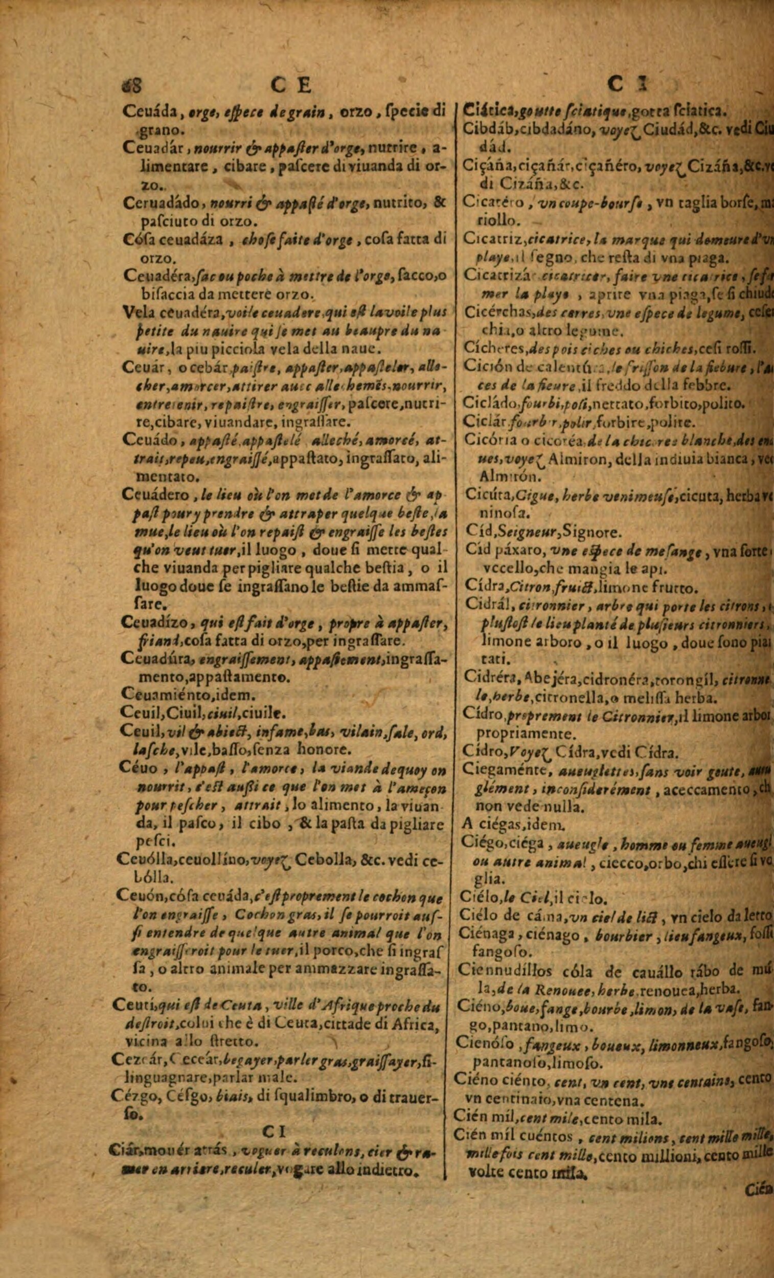 1617 - Samuel Crespin - Trésor des trois langues espagnole, française et italienne (Première partie) - Regensburg