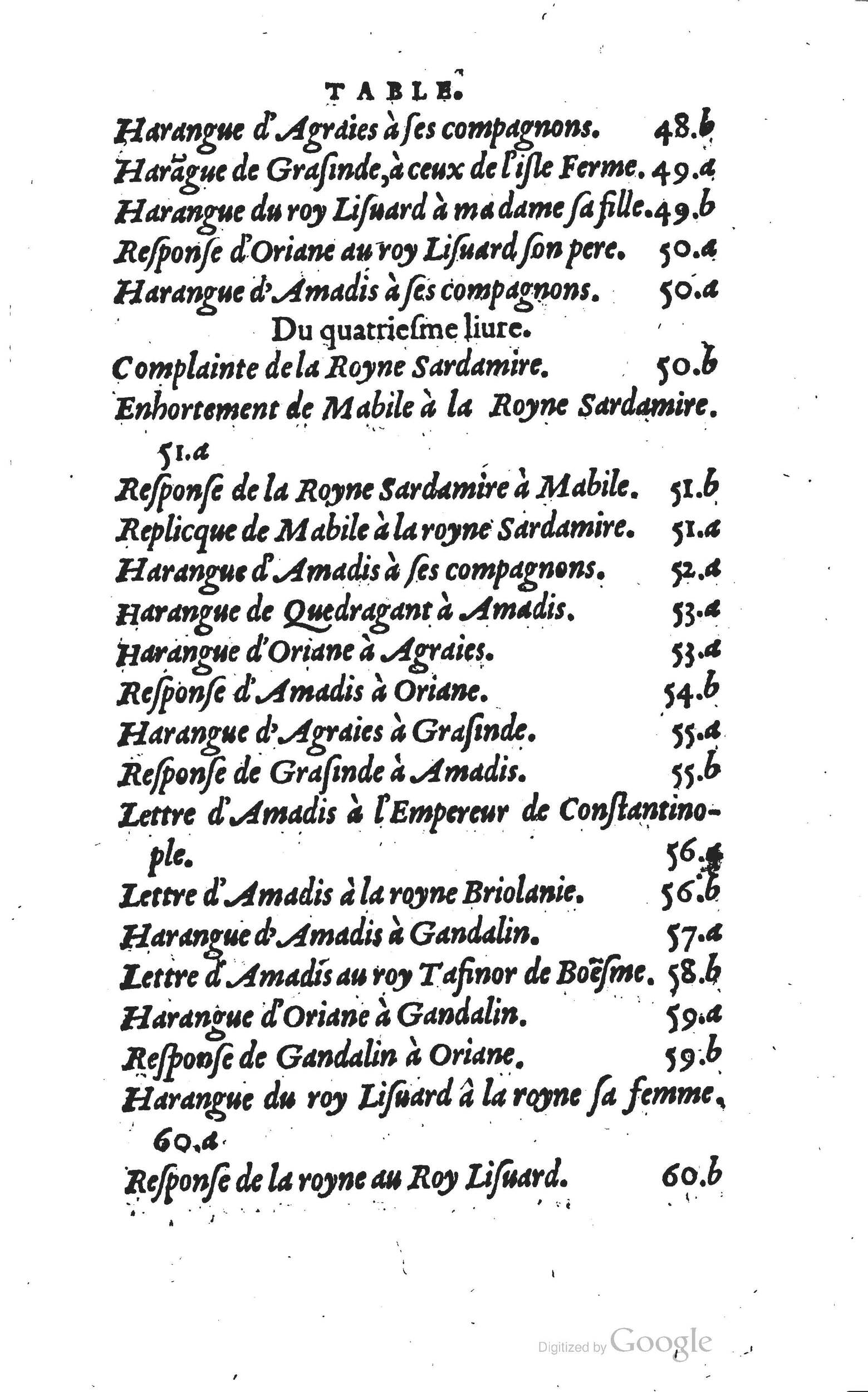 1560 - Vincent Sertenas et Gilles Robinot - Trésor des Amadis - British Library