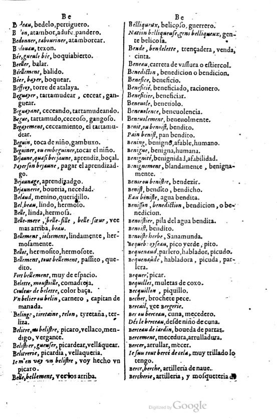 1621 - Adrian Tiffaine - Trésor des deux langues espagnole et française - BM Lyon