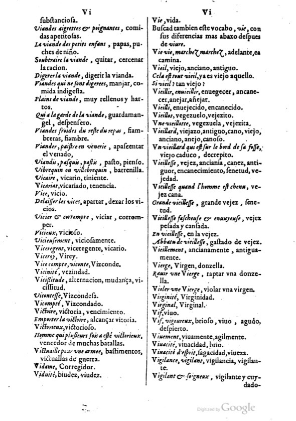 1621 - Adrian Tiffaine - Trésor des deux langues espagnole et française - BM Lyon