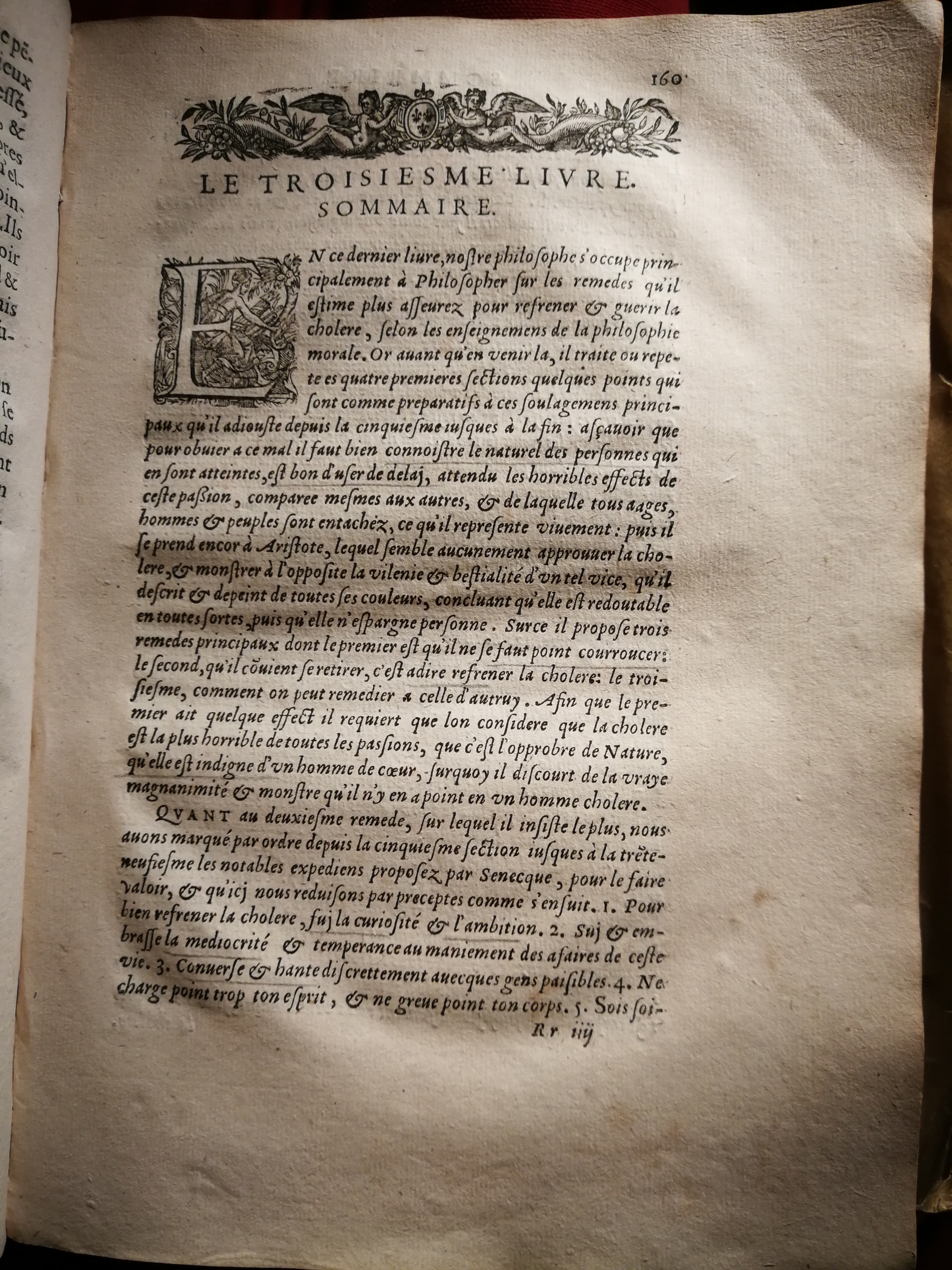 1595 - Jean Houzé - Œuvres morales et mêlées de Sénèque, Trésor de philosophie morale - T. 1 - BnF